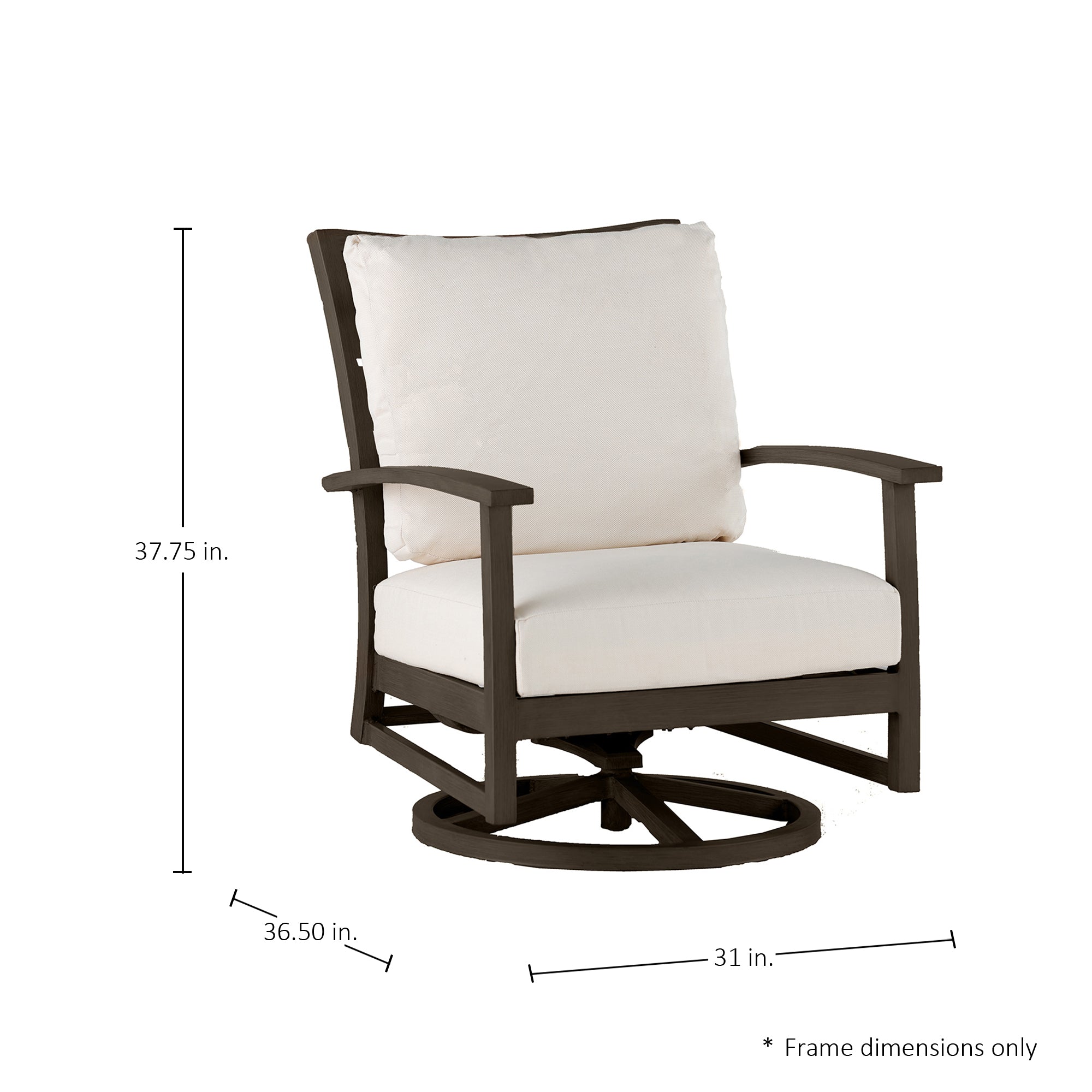 Charleston Aluminum Swivel Rocker Lounge Chair
