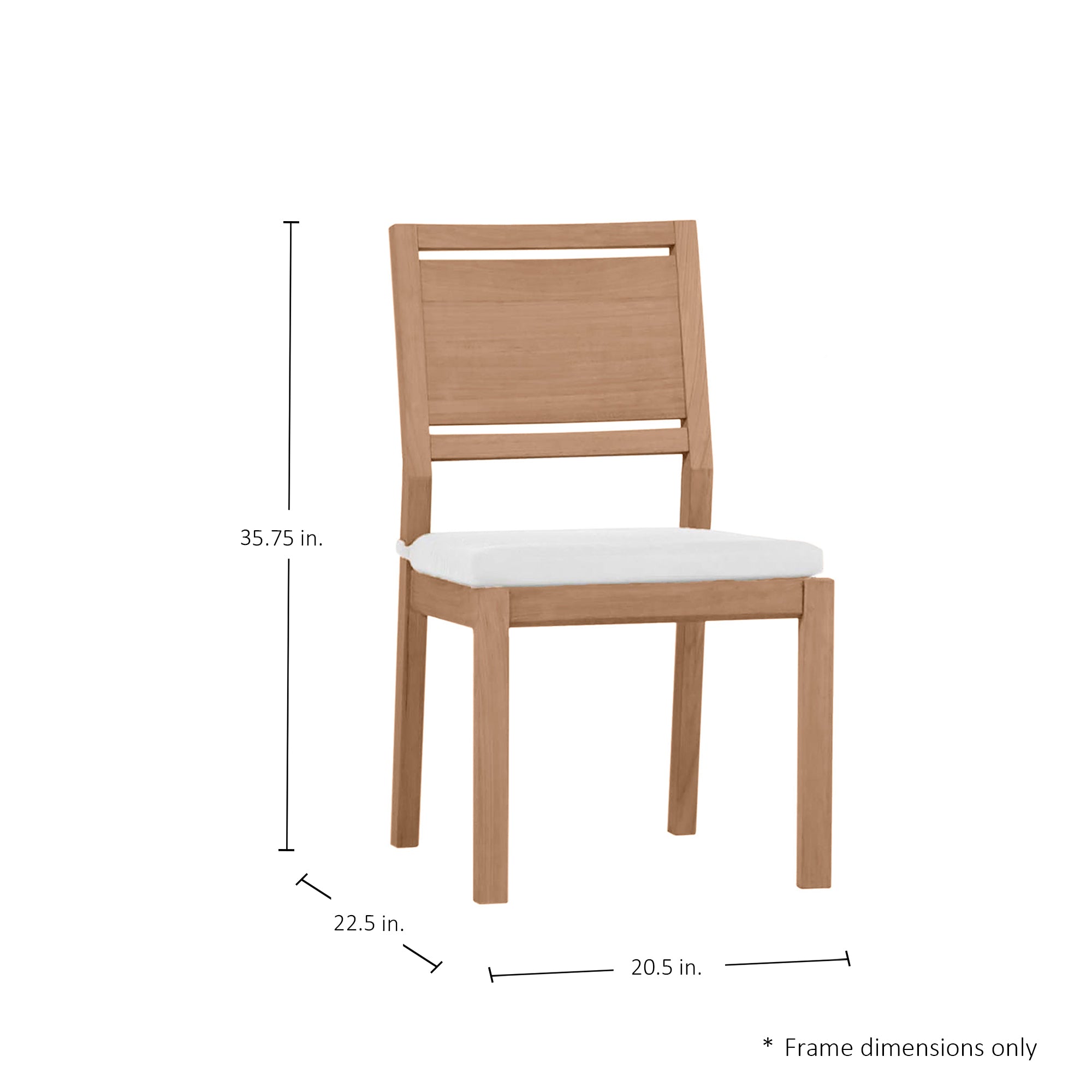 Avondale Teak Outdoor Dining Side Chair