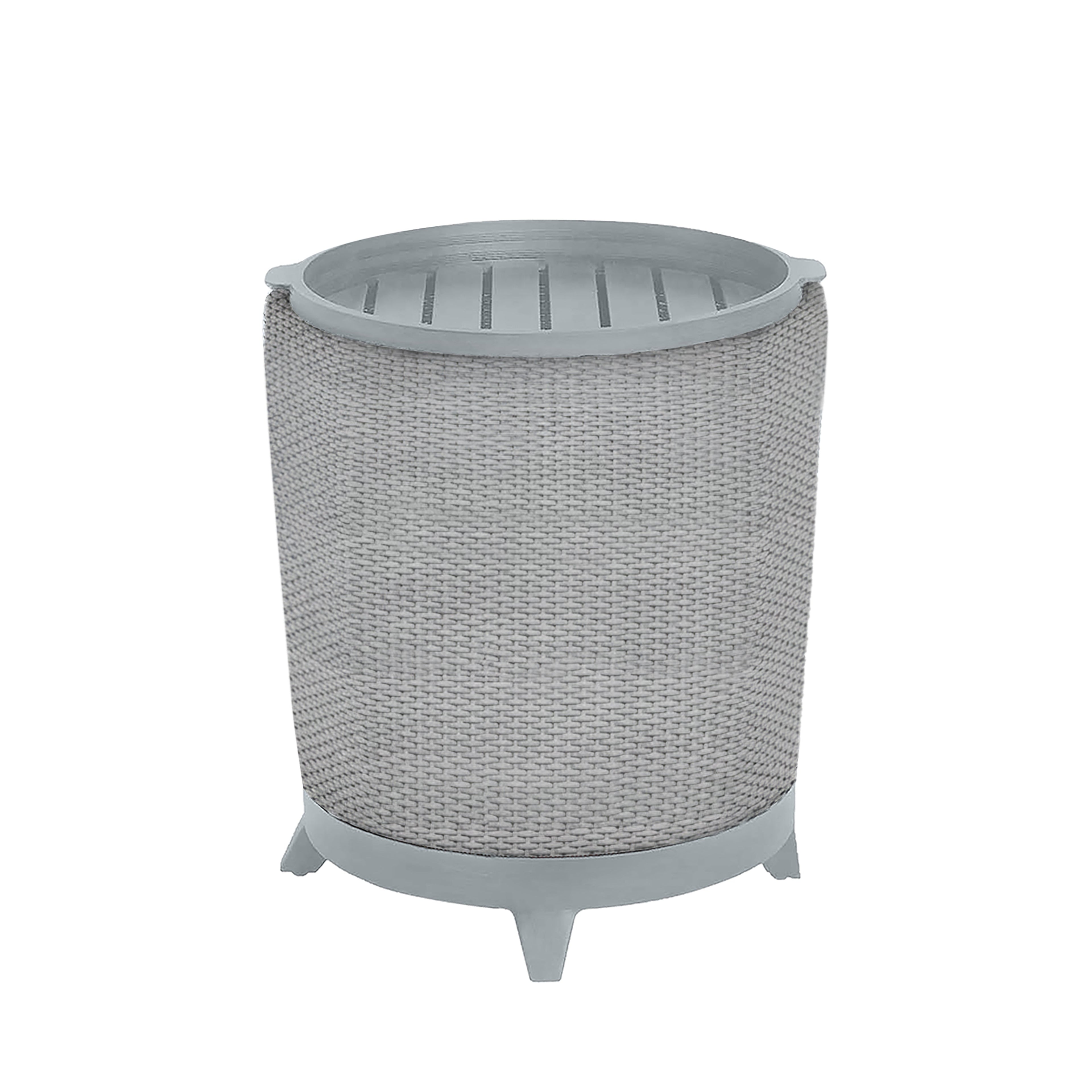 Halo Wicker 22" Round Outdoor Pedestal End Table