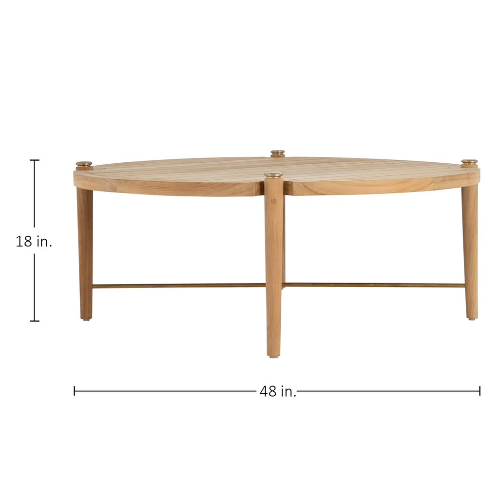 Pacifica Teak 48" Round OutdoorCoffee Table