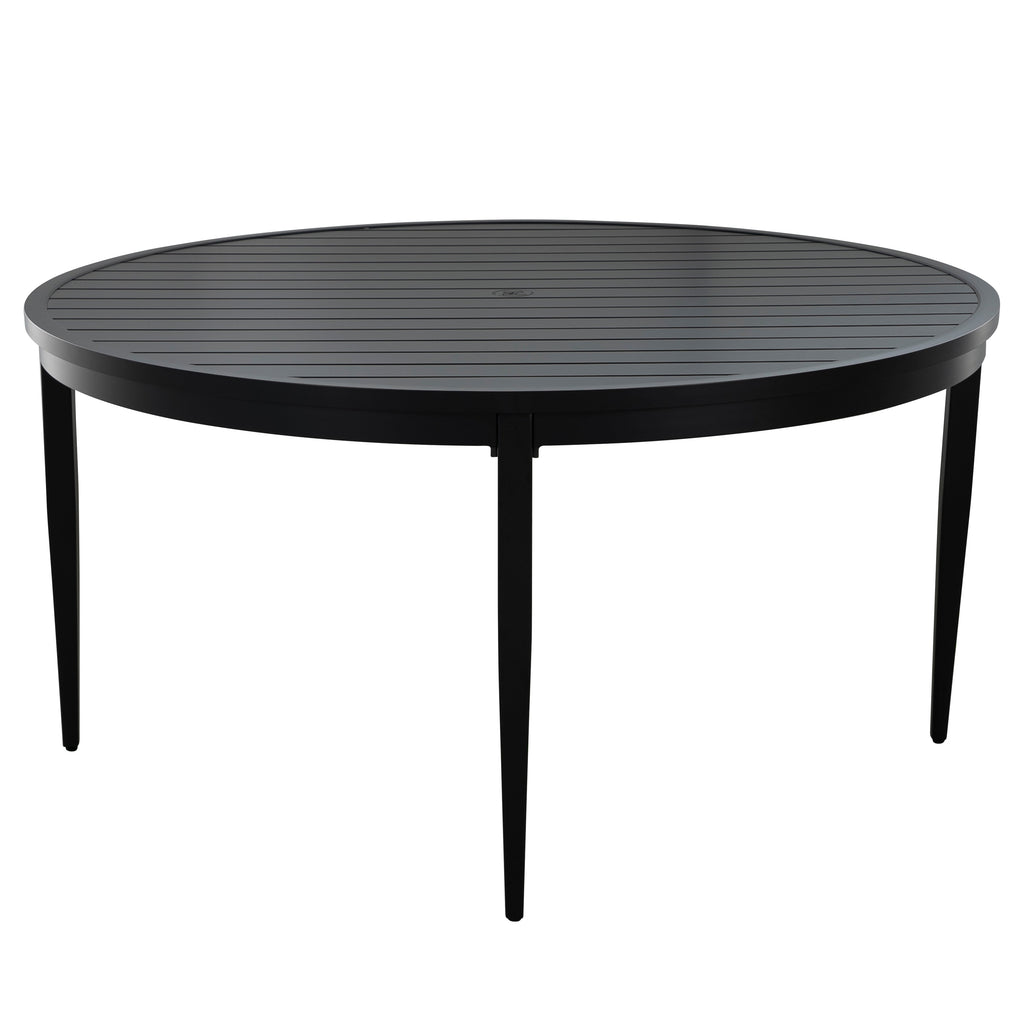 Brookings 60" Round Outdoor Slatted Dining Table