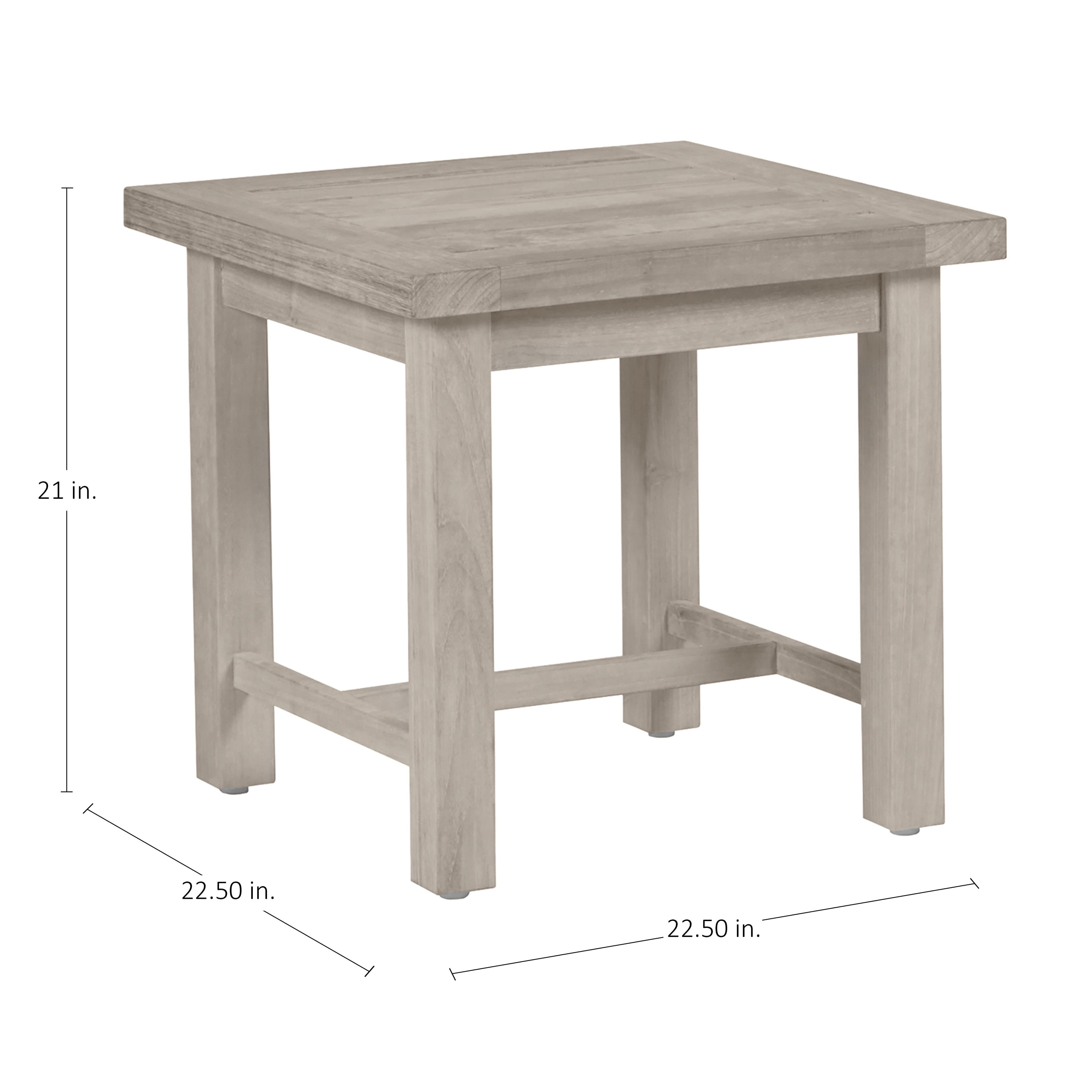 Club Teak 22.5" Square Outdoor End Table