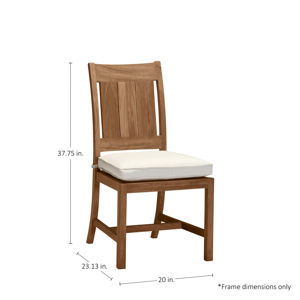 Croquet Teak Outdoor Side Chair