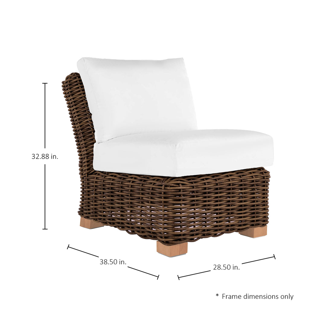 Montauk Resin Wicker Slipper Sectional Sofa