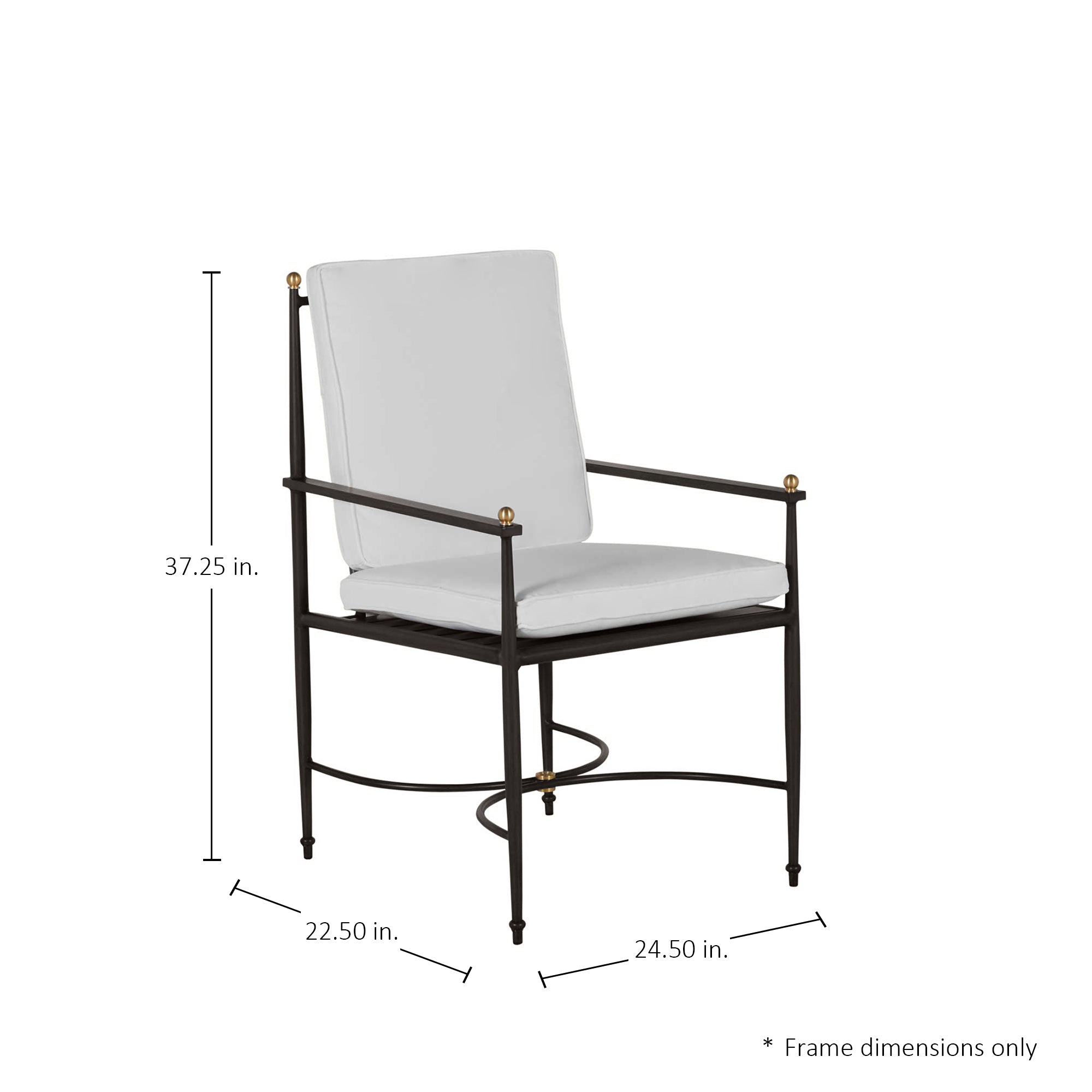 Roma Wrought Aluminum Arm Chair