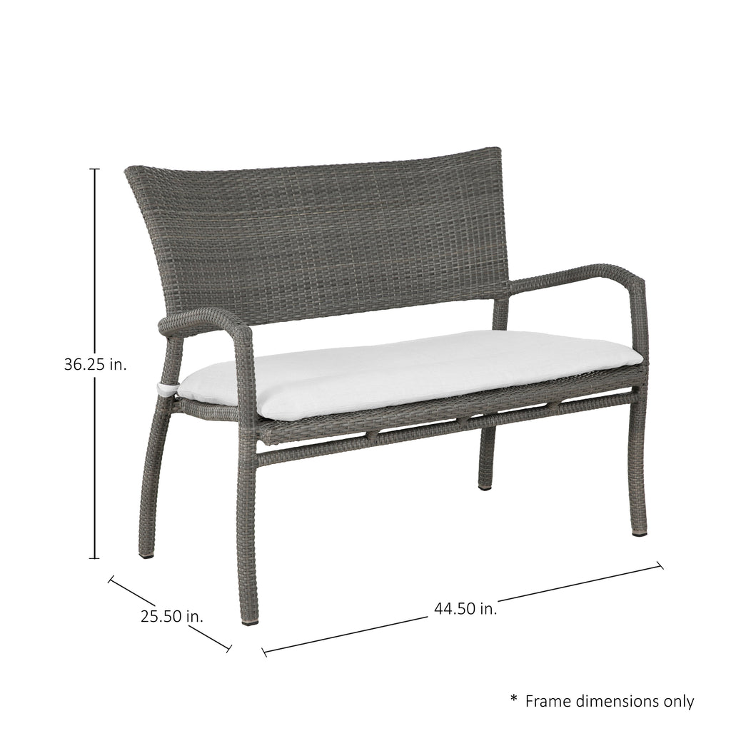 Skye N-Dura Resin Wicker Outdoor Woven Bench