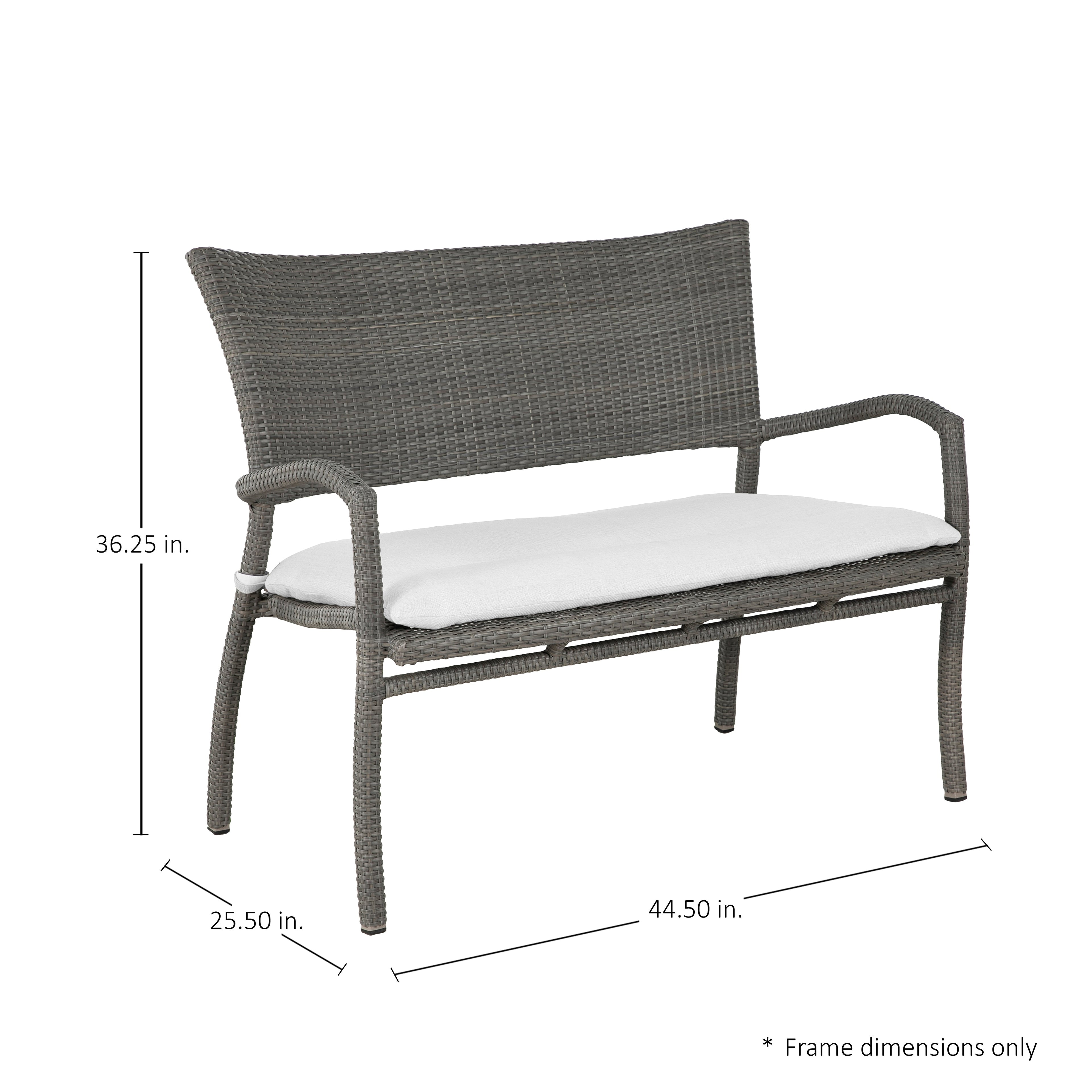 Skye N-Dura Resin Wicker Outdoor Woven Bench