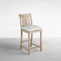 Croquet Teak Outdoor Transitional Counter Stool