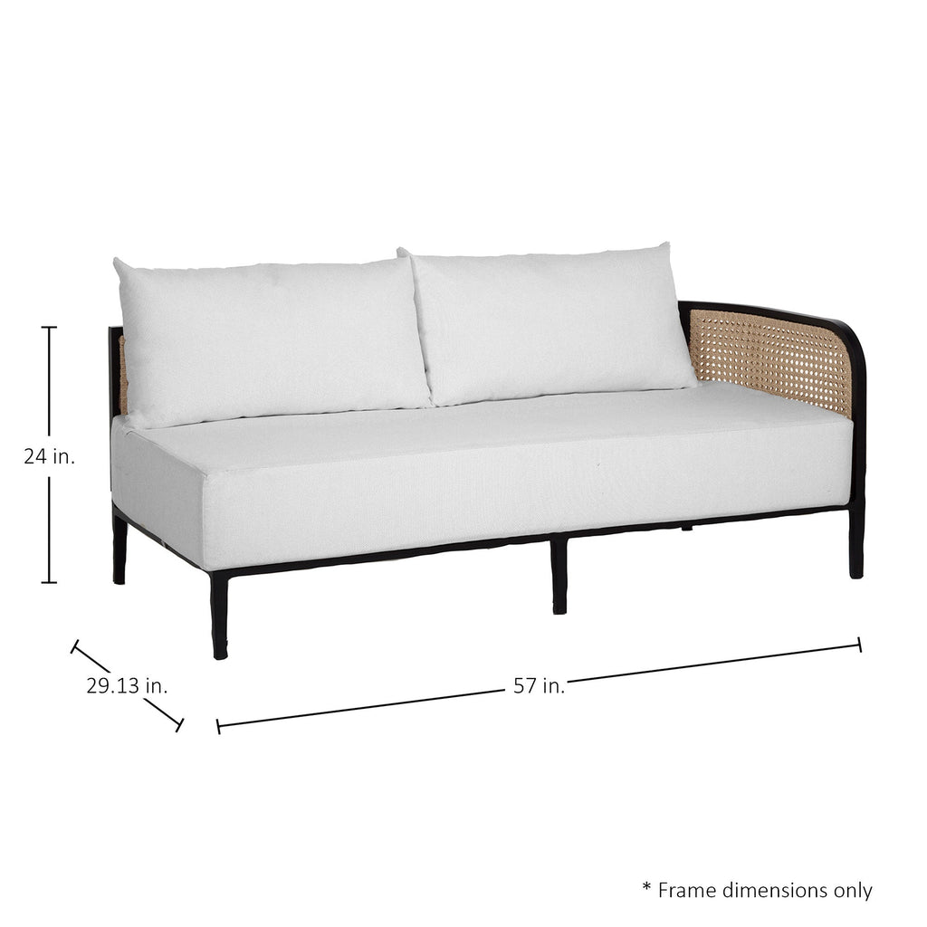 Havana Resin Wicker Outdoor Right Arm Facing Sofa