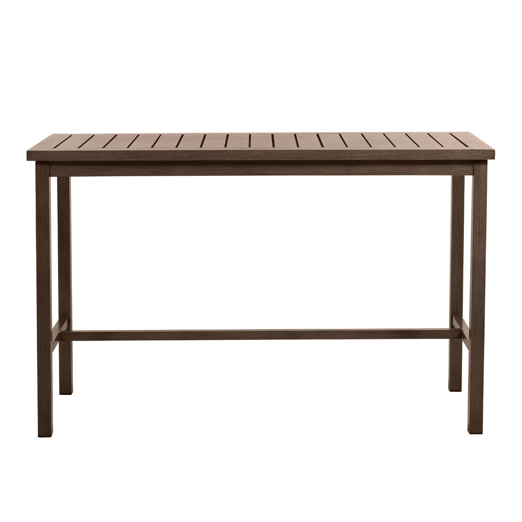 Club Aluminum 67"x 28" Rectangle Outdoor Bar Table