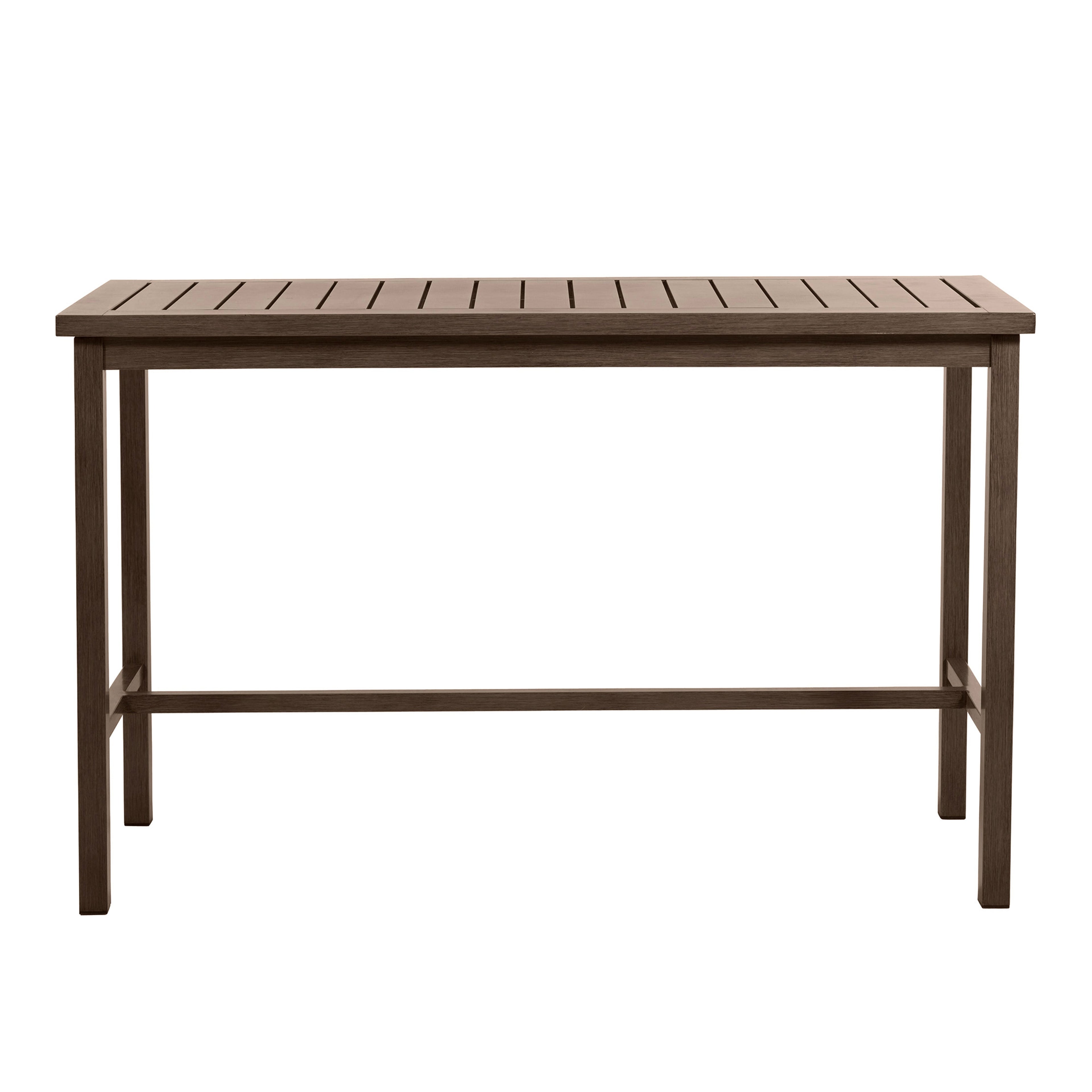 Club Aluminum 67"x 28" Rectangle Outdoor Bar Table