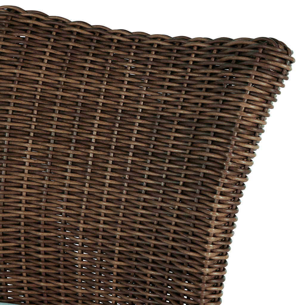 Montauk Resin Wicker Teak Outdoor Side Chair