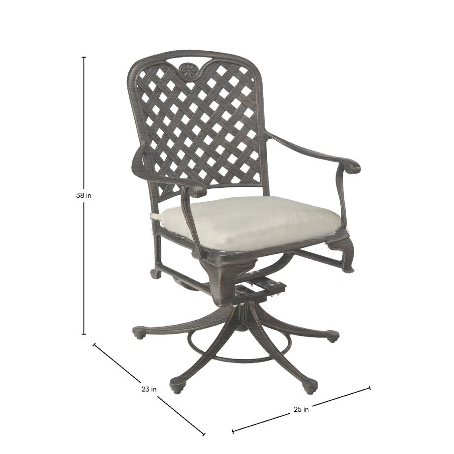 Provance Cast Aluminum Swivel Rocker Lounge Chair