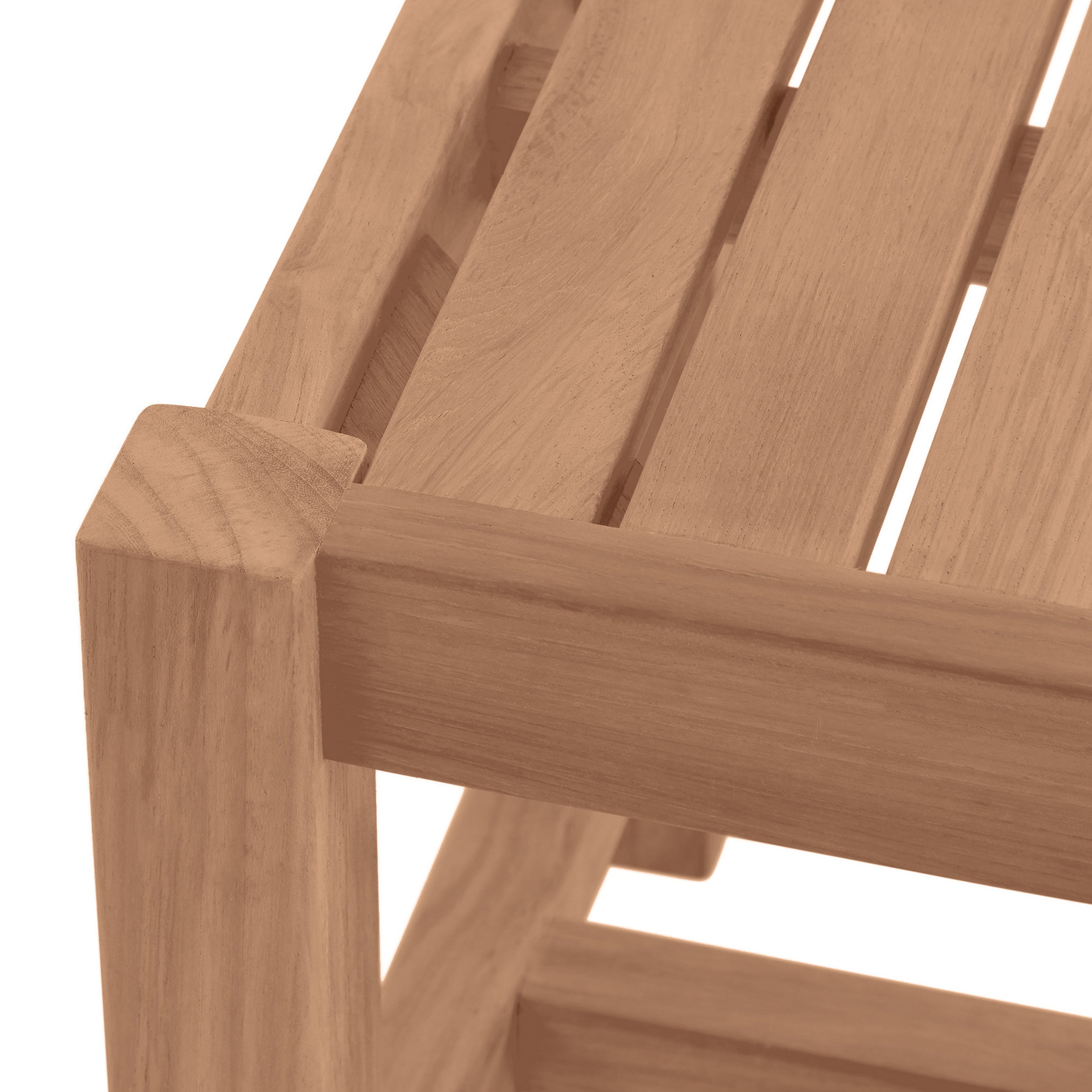 Club Teak Backless Outdoor Bench