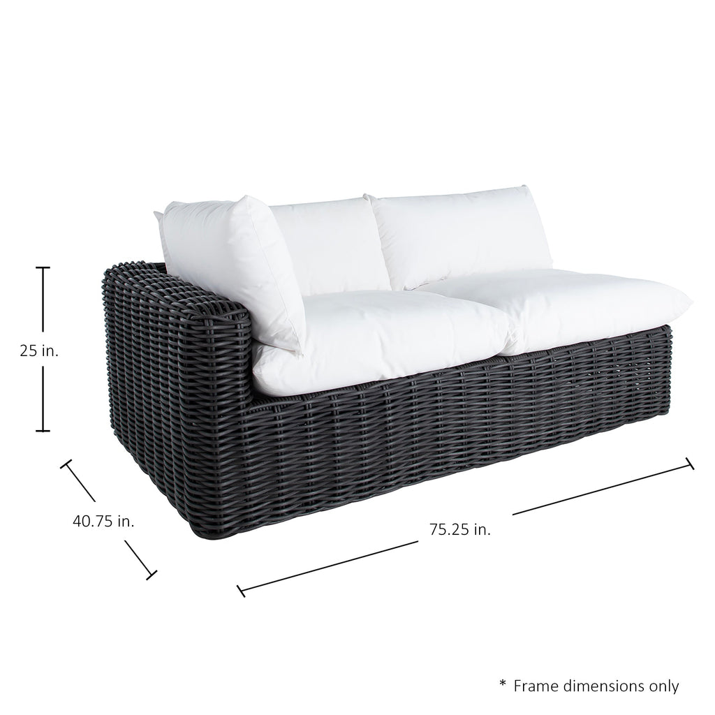 Montecito Resin Wicker Left Arm Facing Loveseat