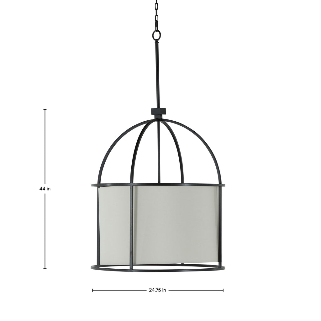 Marlon Stainless Steel 24.75" Drum Chandelier