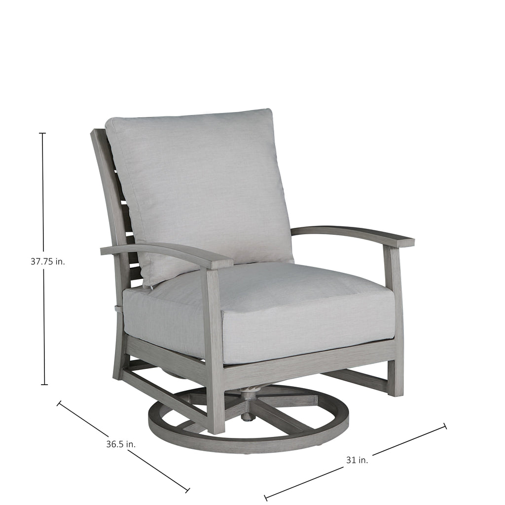 Charleston Aluminum Swivel Rocker Lounge Chair