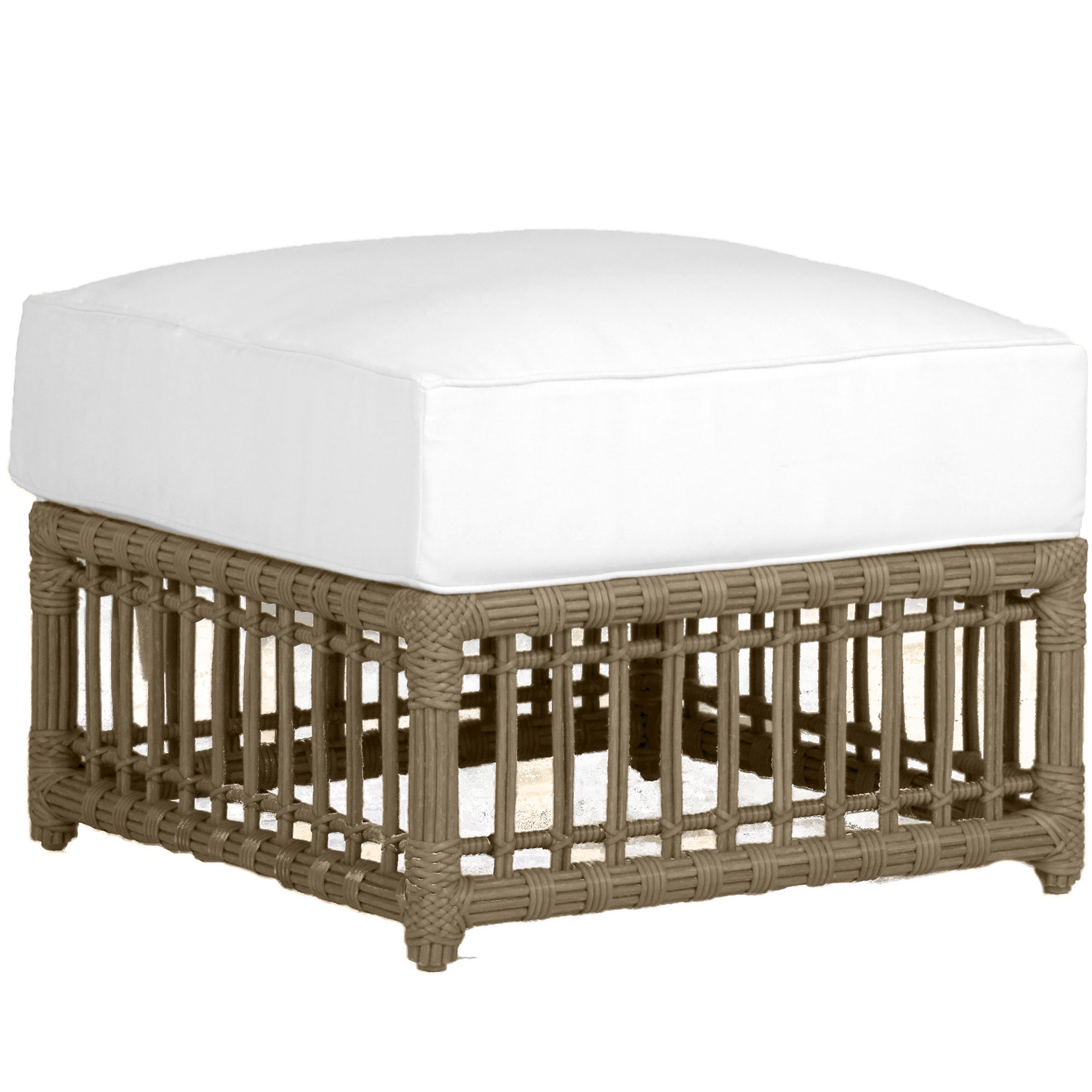 Newport N-Dura Resin Wicker Outdoor Woven Ottoman