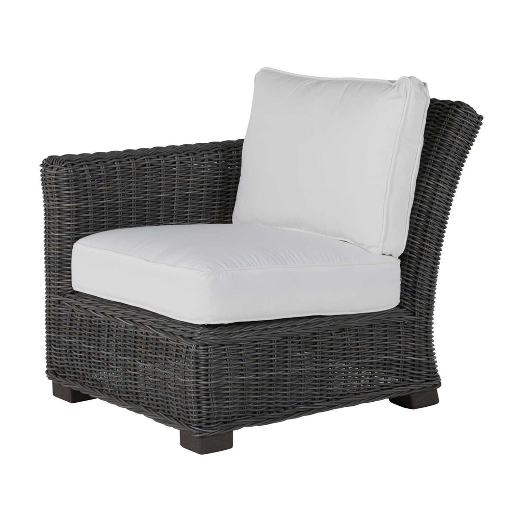 Rustic Resin Wicker Outdoor LAF Sectional Sofa