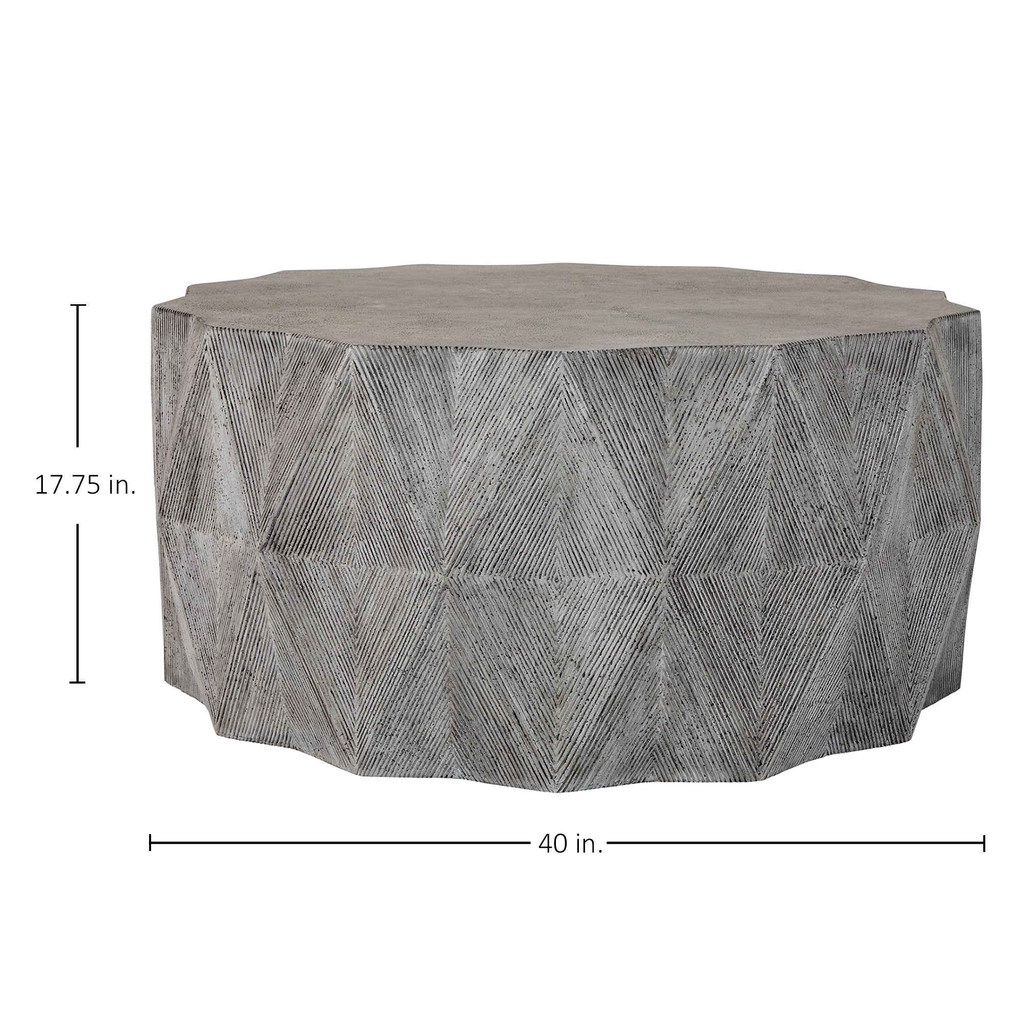 Mandarin 40" Unique Outdoor Pedestal Coffee Table