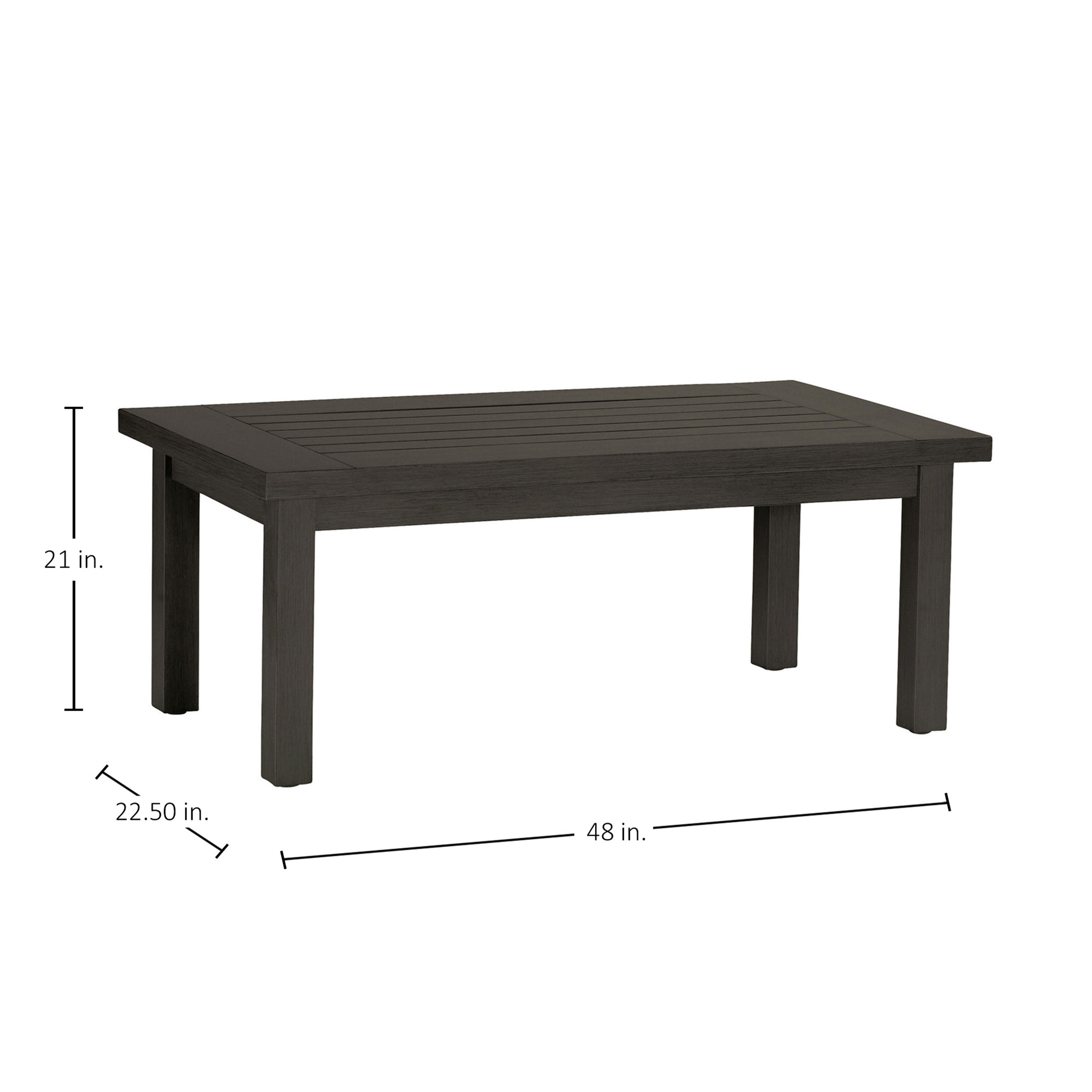 Club Rectangle Outdoor Slatted Coffee Table