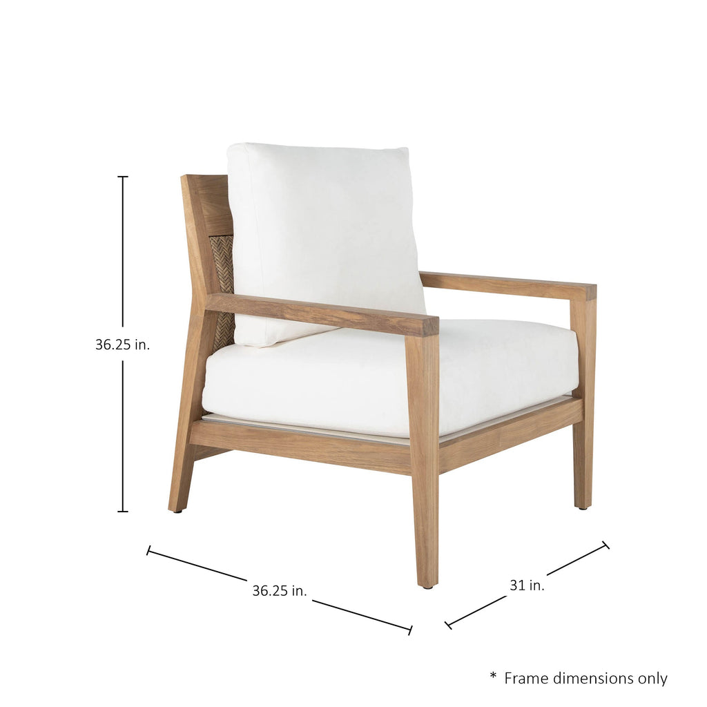 Savannah Resin Wicker Outdoor Teak Lounge Chair