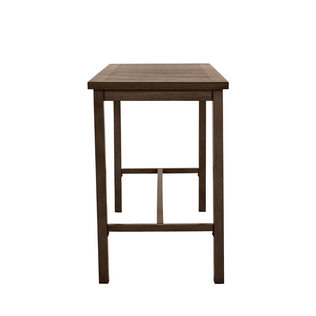 Club Aluminum 67"x 28" Rectangle Outdoor Bar Table