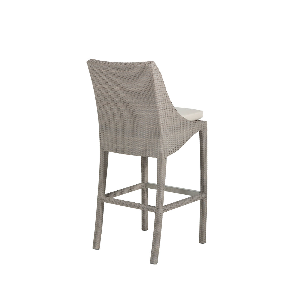 Athena Woven Resin Wicker Outdoor Bar Stool
