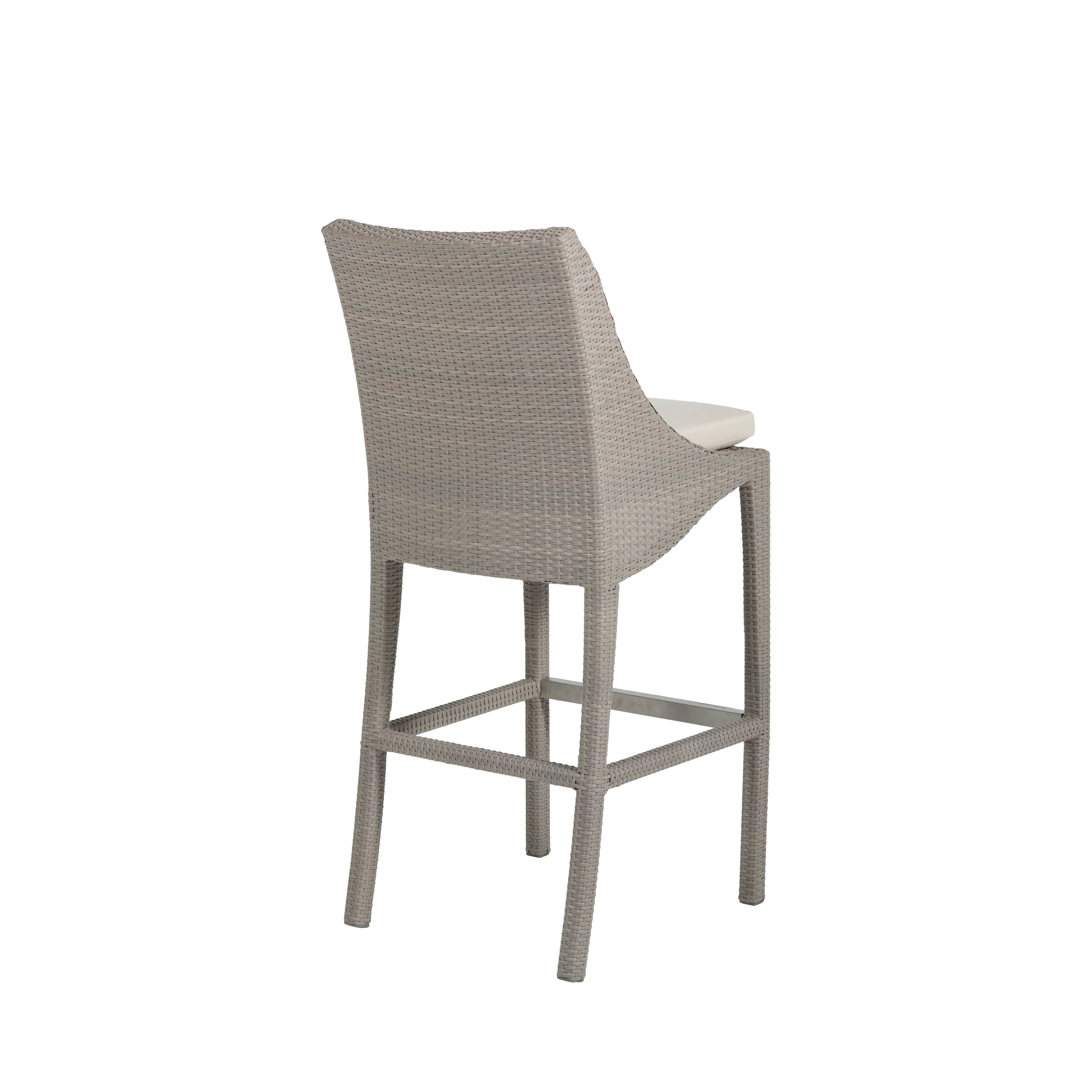 Athena Woven Resin Wicker Outdoor Bar Stool