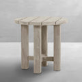 Croquet Teak 24.25" Round Outdoor End Table