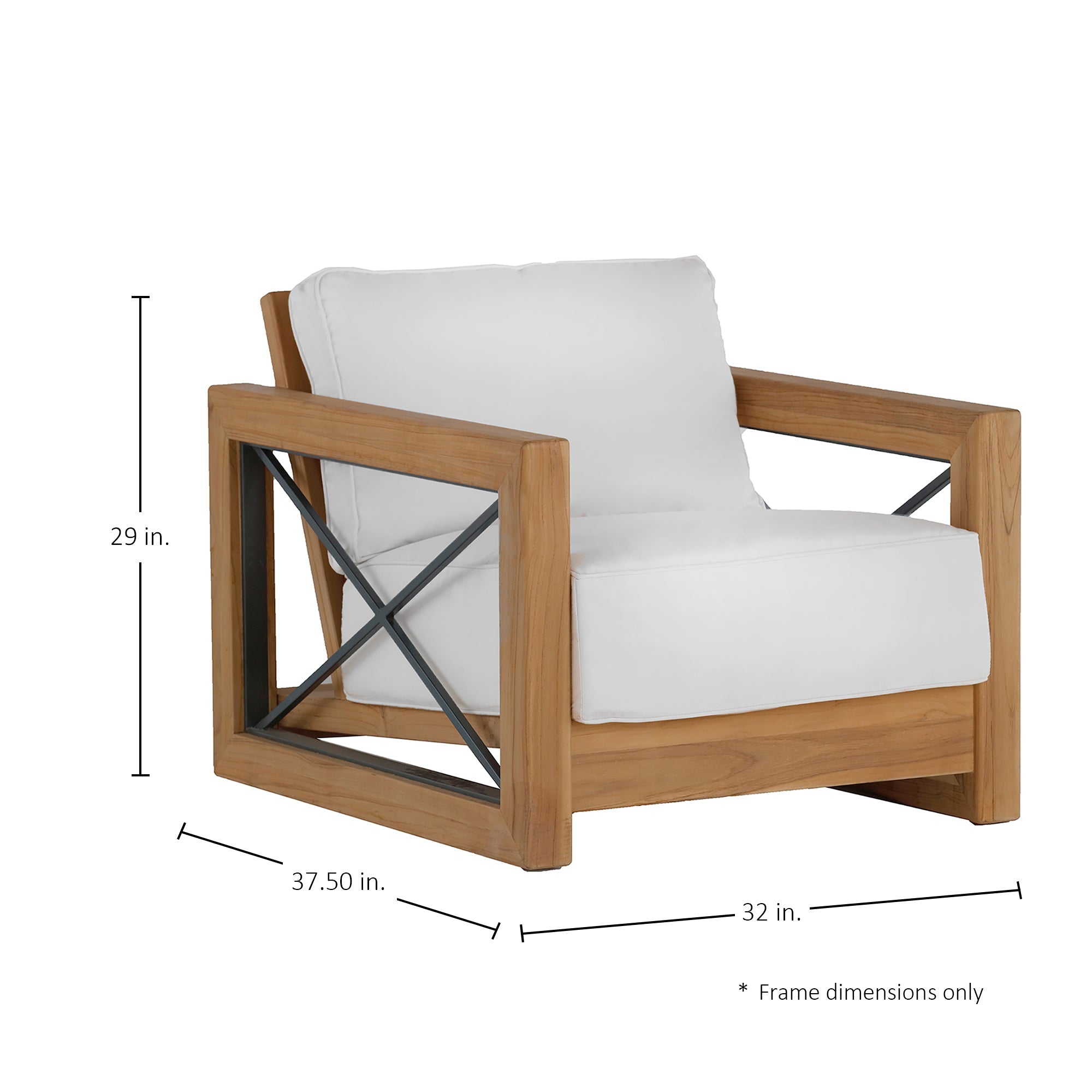 Malta Teak Outdoor Lounge Chair