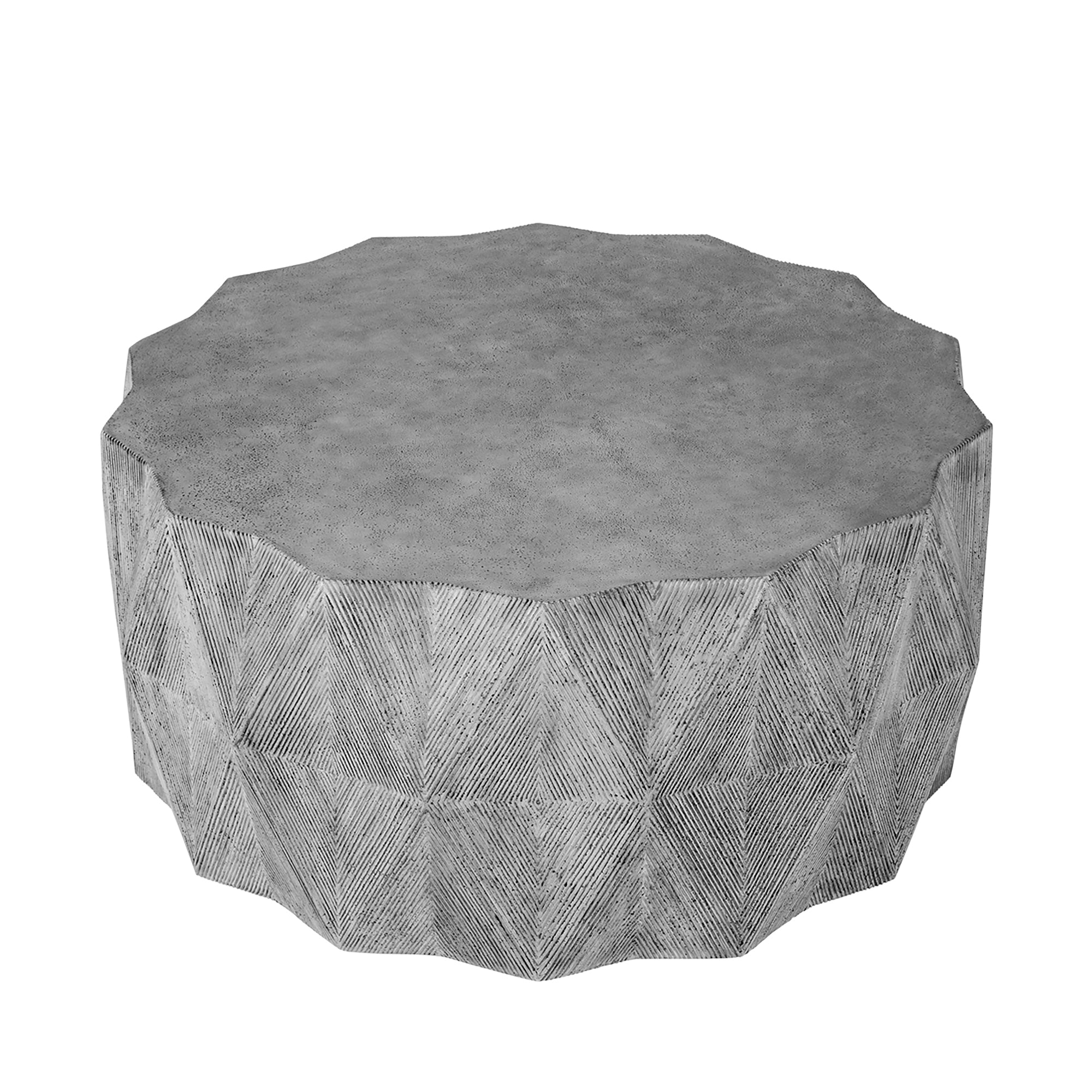 Mandarin 40" Unique Outdoor Pedestal Coffee Table