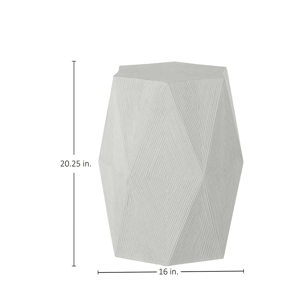 Albany 16" x 13.5" Hexagon Pedestal Side Table
