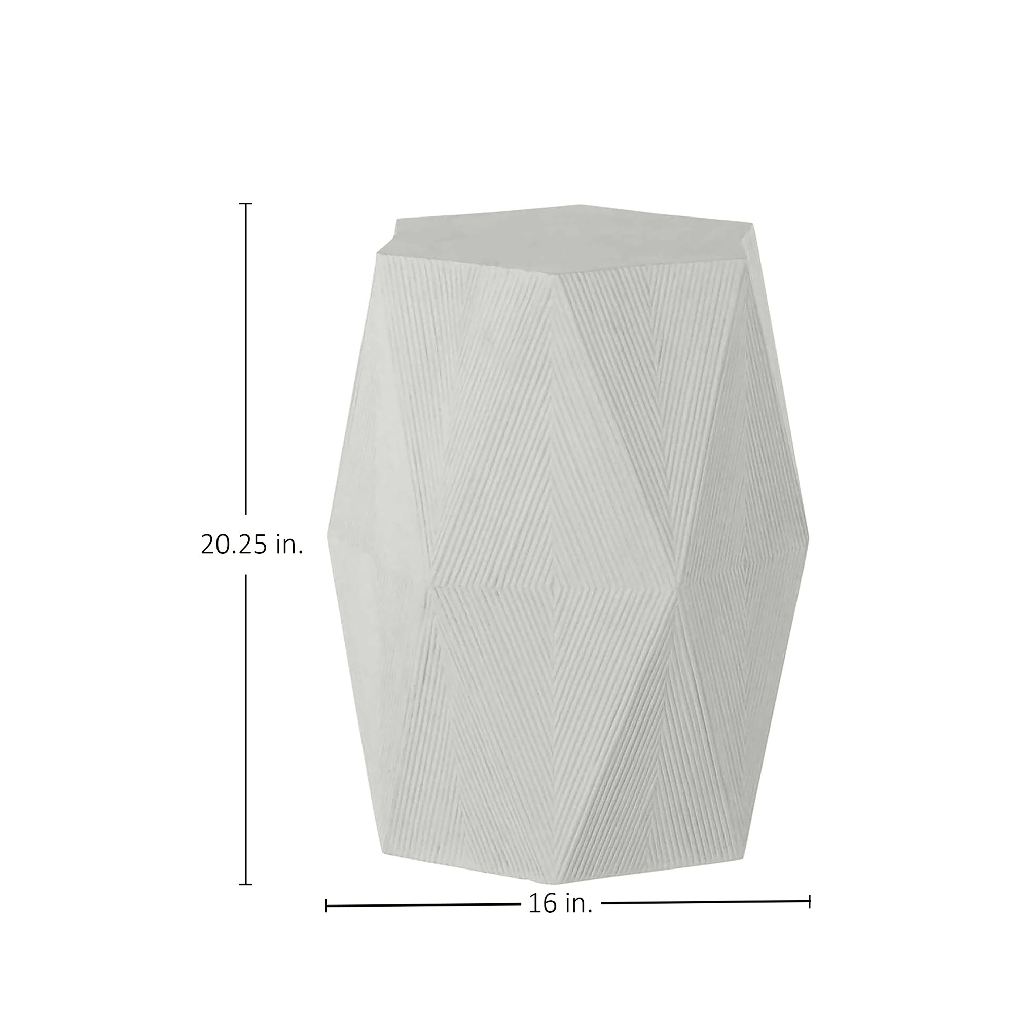 Albany 16" x 13.5" Hexagon Pedestal Side Table
