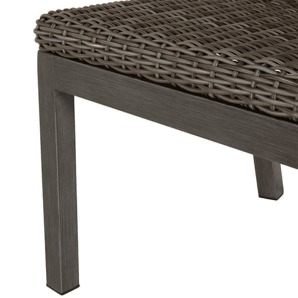 Rustic Woven Resin Wicker Outdoor Side Chair