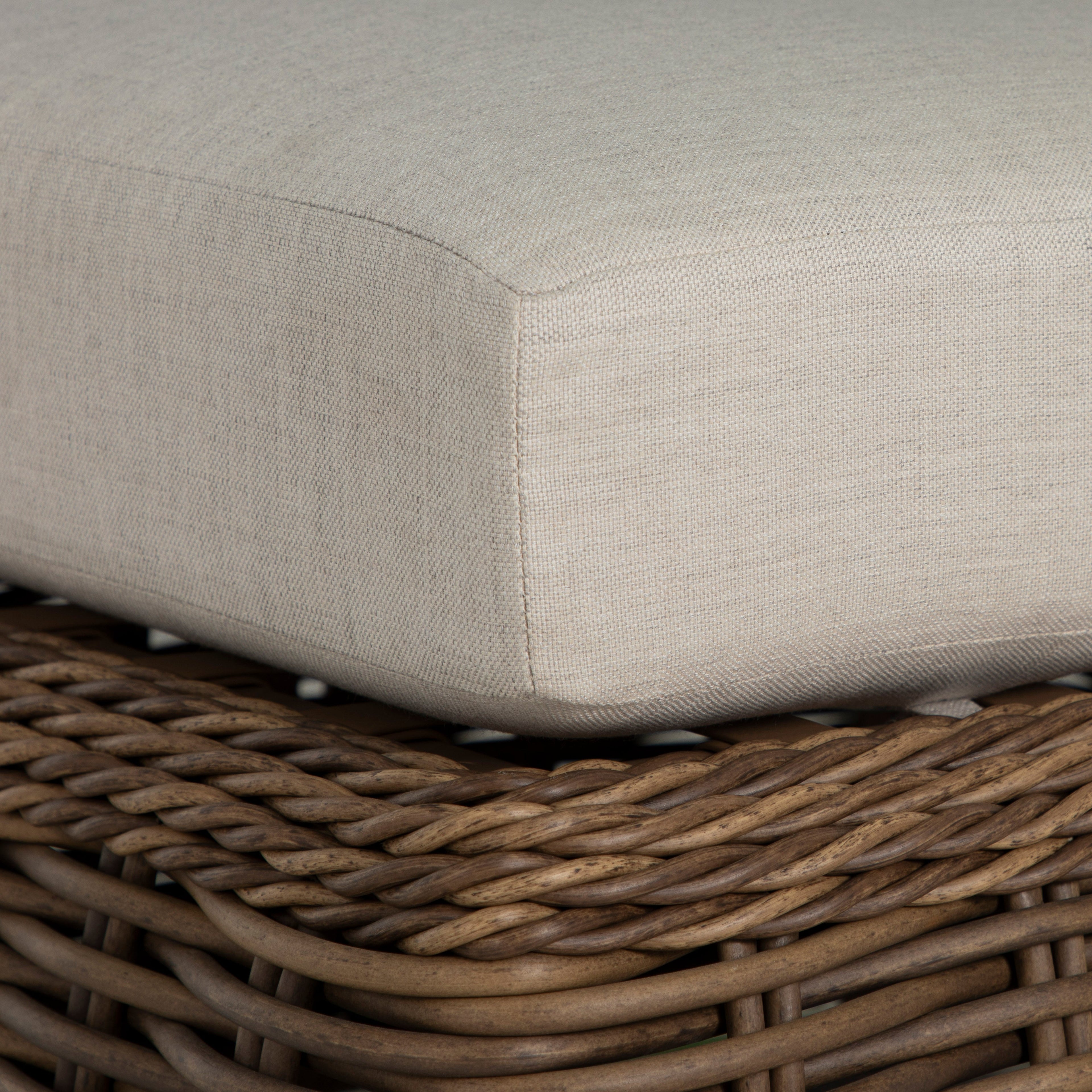 Soho N-Dura Resin Wicker Outdoor Woven Ottoman