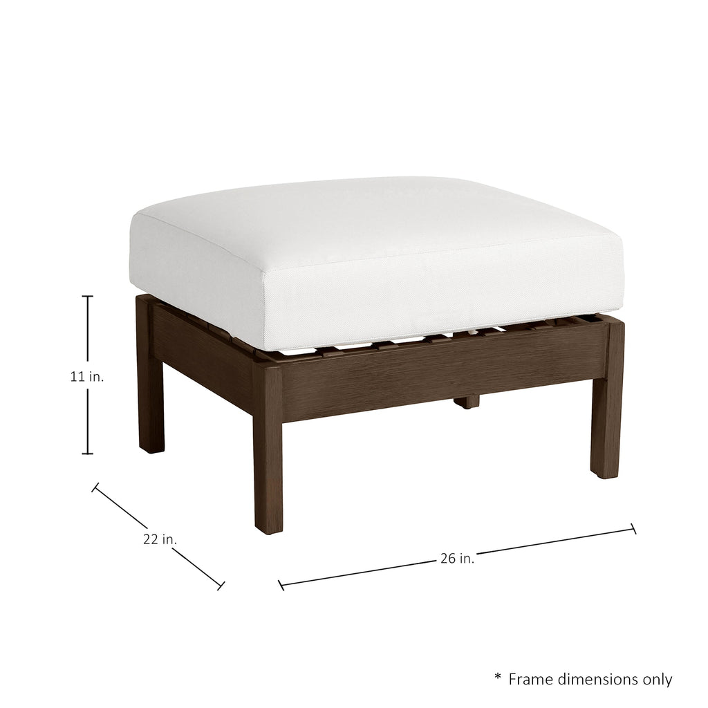 Kennebunkport Aluminum Outdoor Woven Ottoman