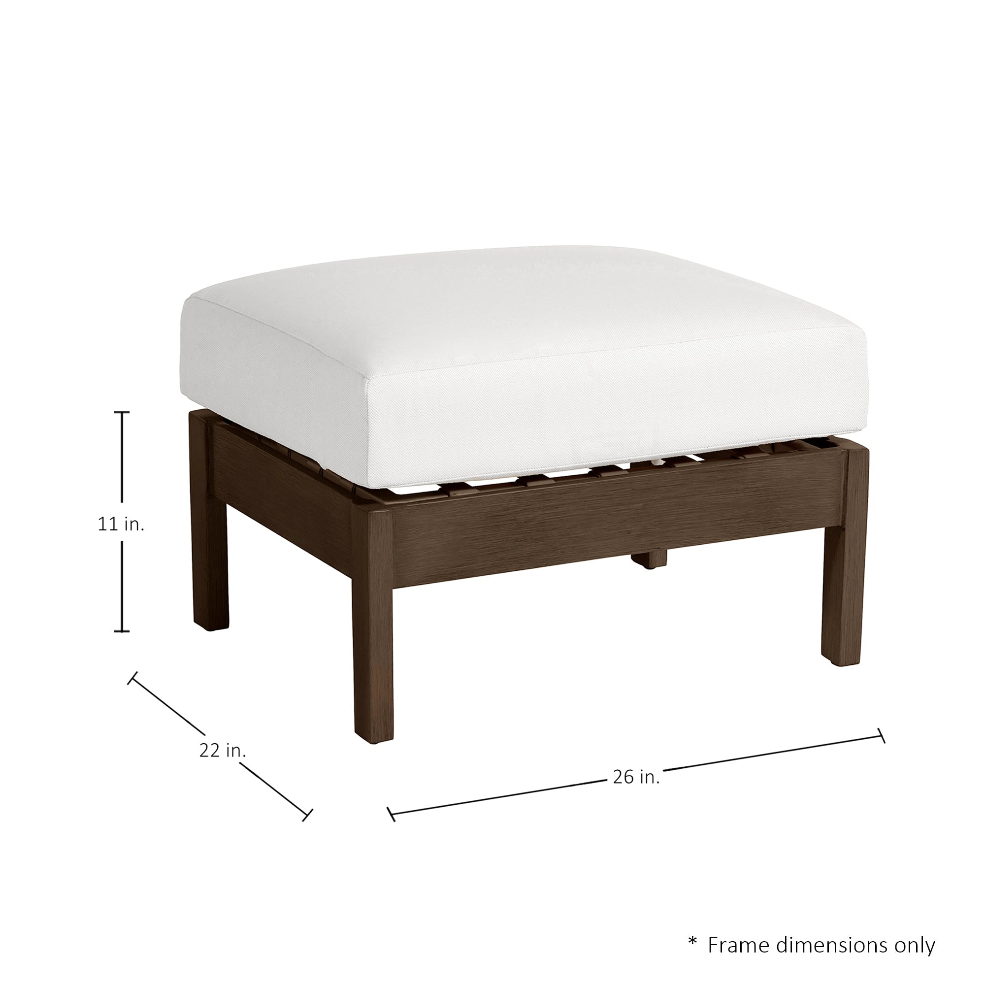 Kennebunkport Aluminum Outdoor Woven Ottoman