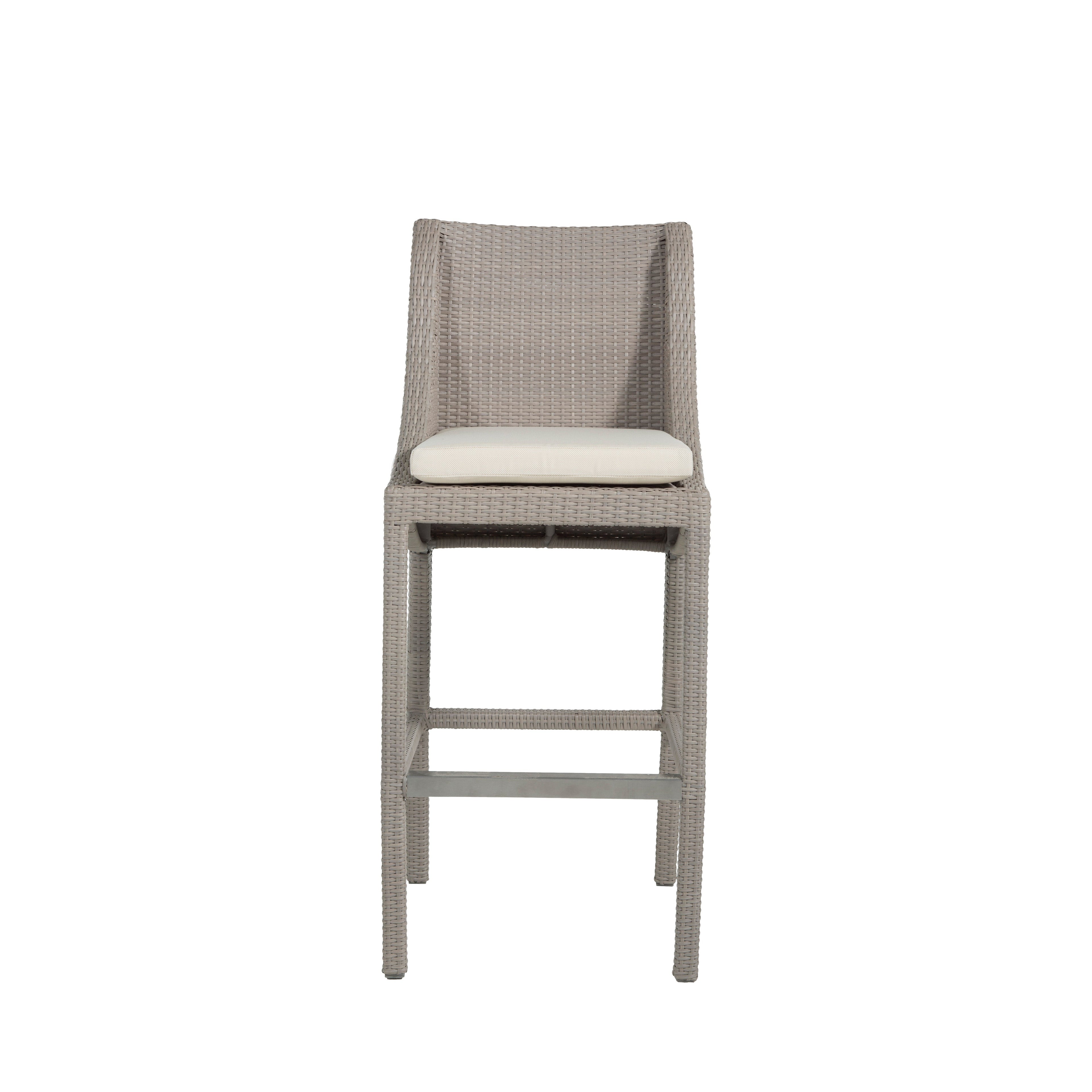 Athena Woven Resin Wicker Outdoor Bar Stool