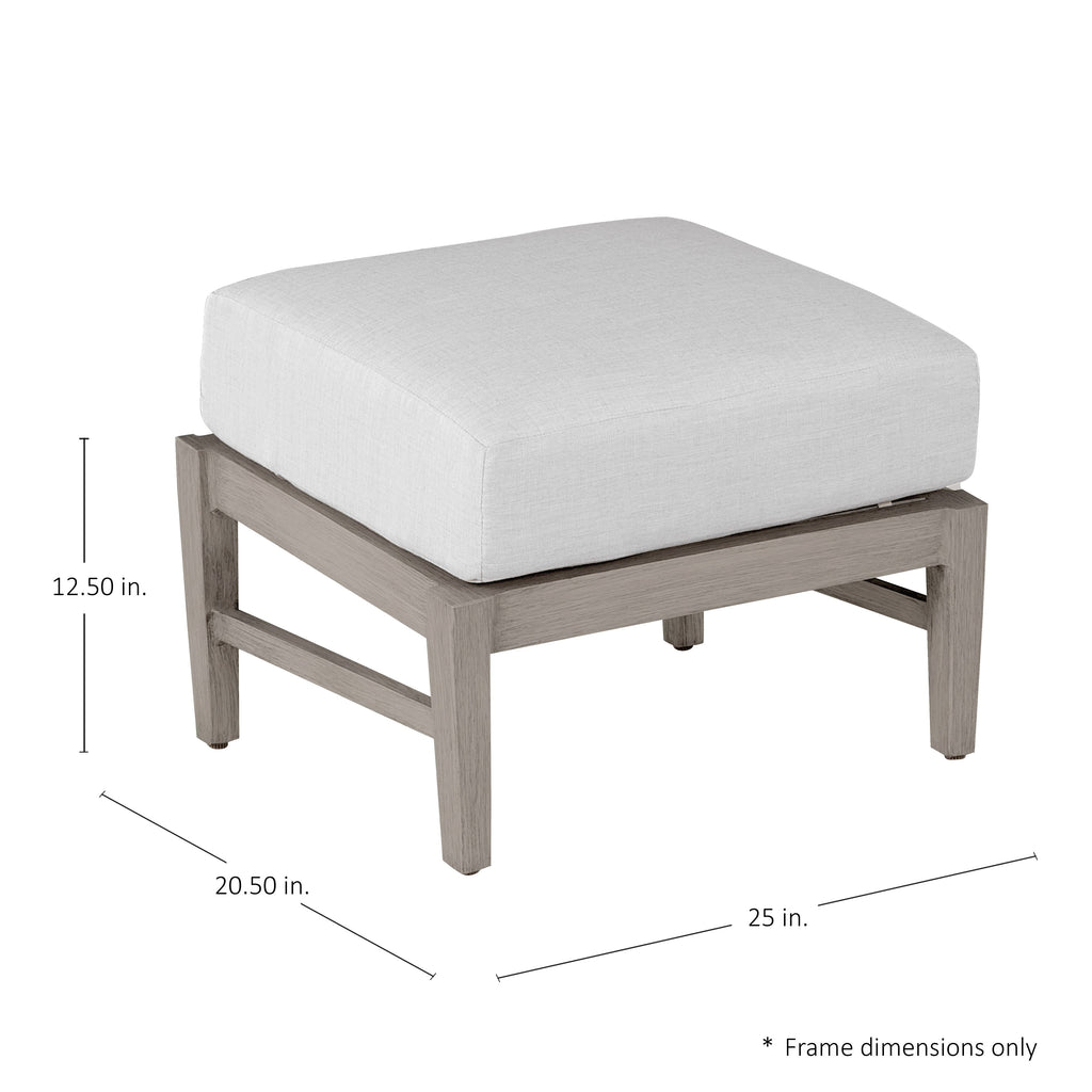 Croquet Aluminum Outdoor Ottoman