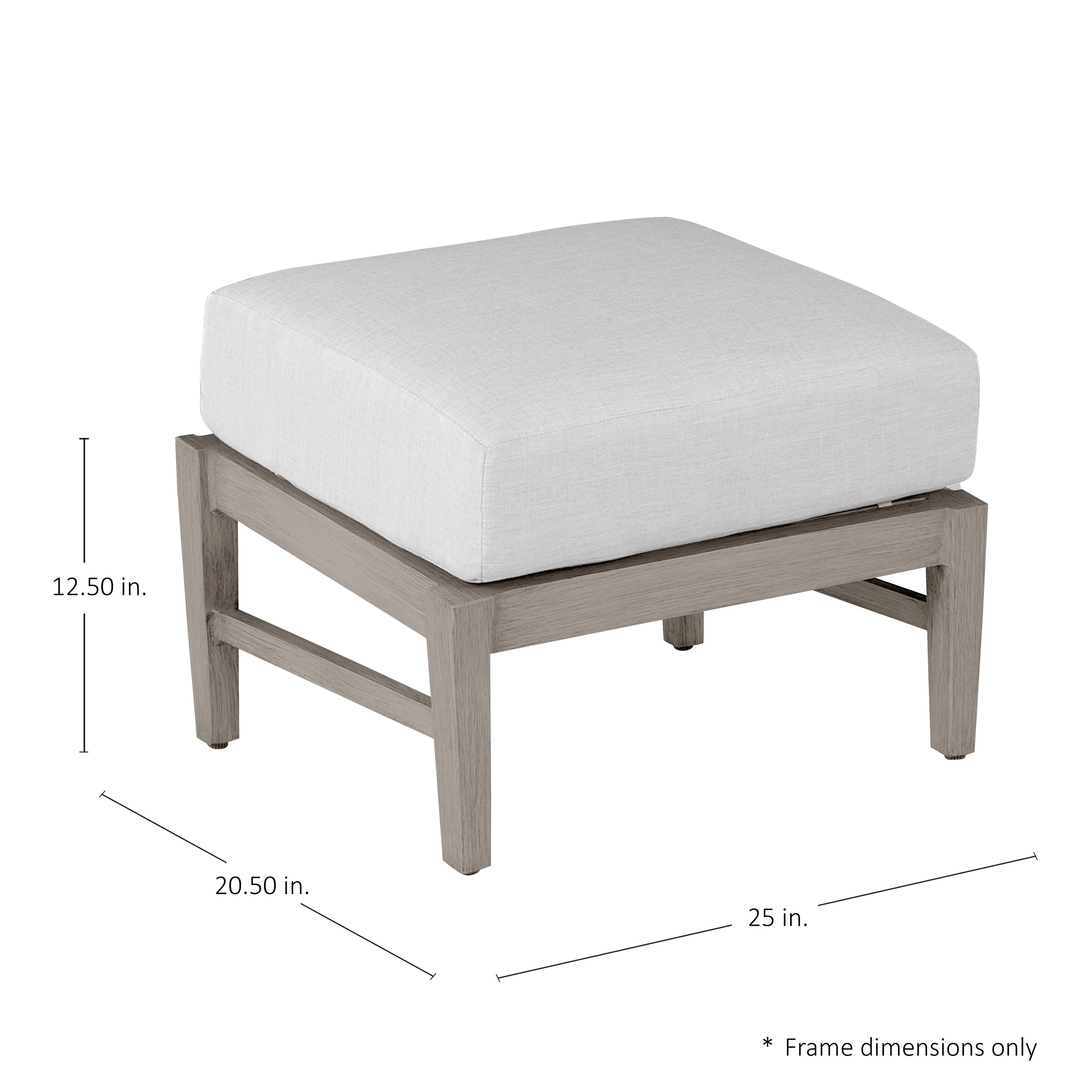 Croquet Aluminum Outdoor Ottoman