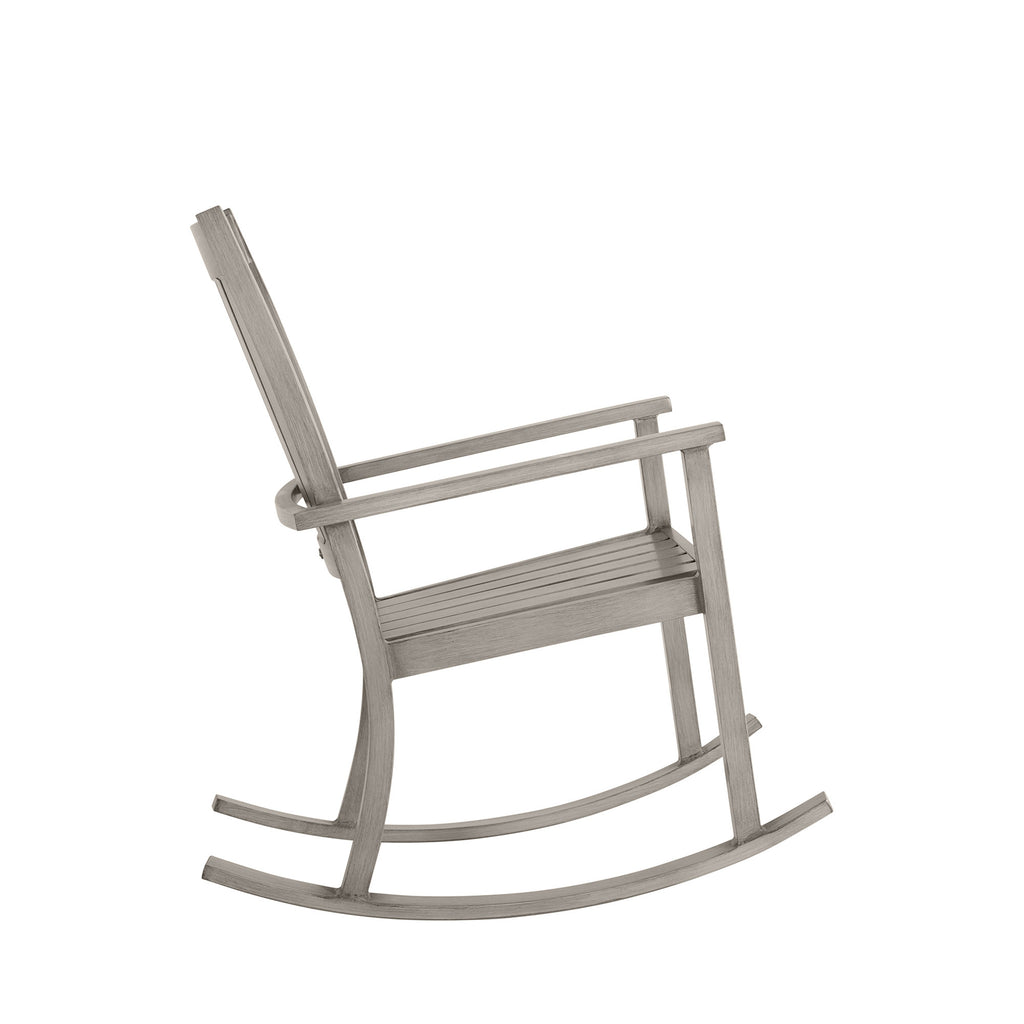 Club Aluminum Outdoor Slatted Rocker Chair