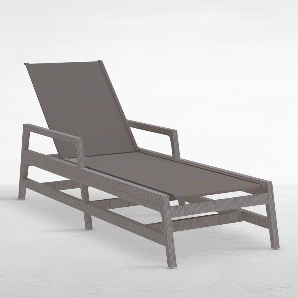 Seashore Wood Outdoor Chaise Lounge