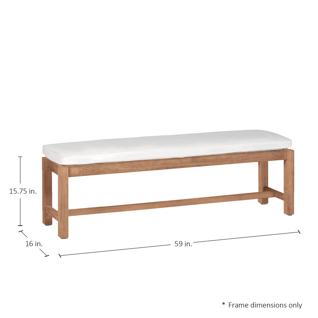 Club Teak Backless Outdoor Bench