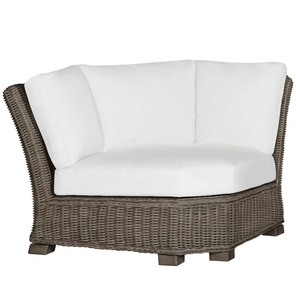 Rustic Resin Wicker Outdoor Corner Sectional Sofa