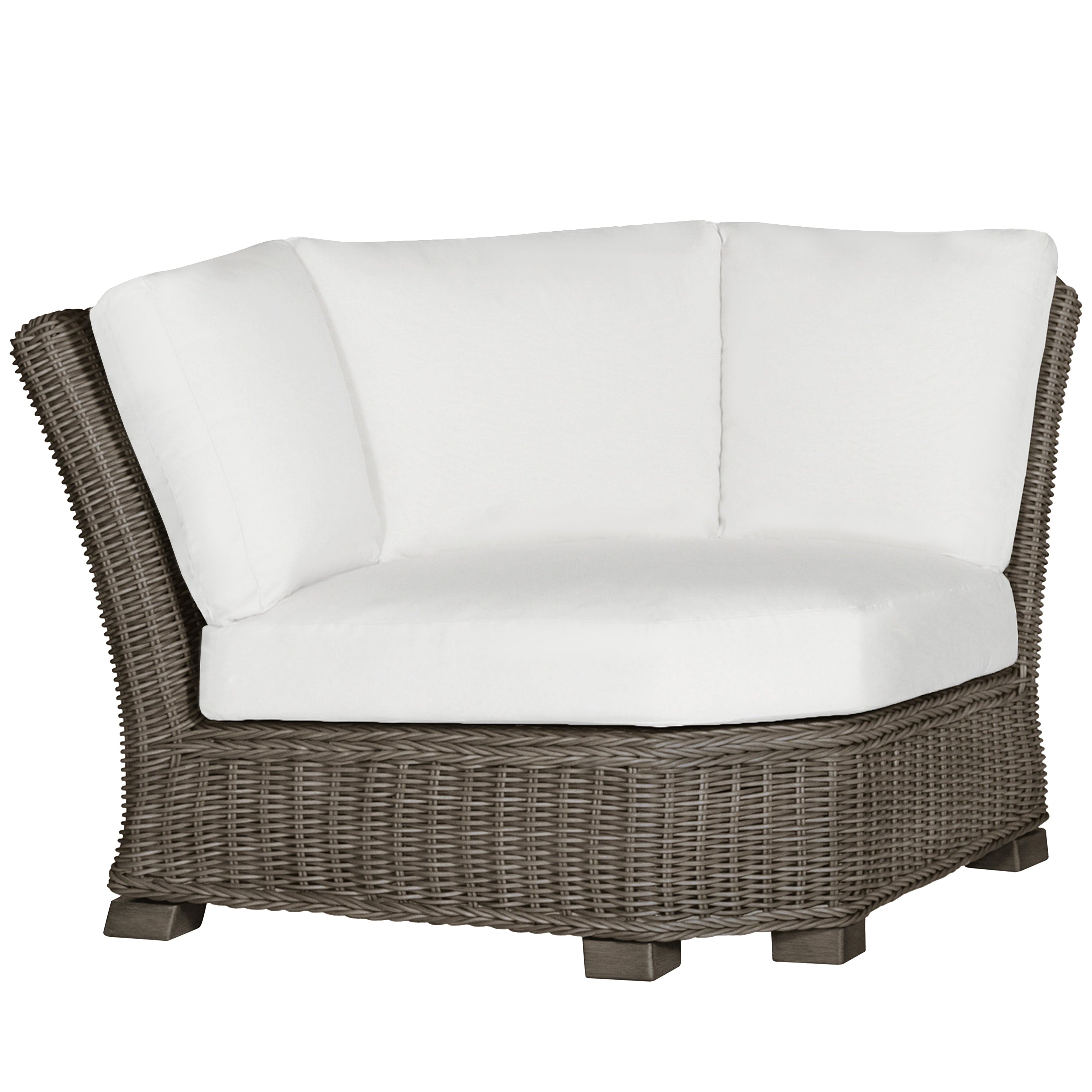 Rustic Resin Wicker Outdoor Corner Sectional Sofa