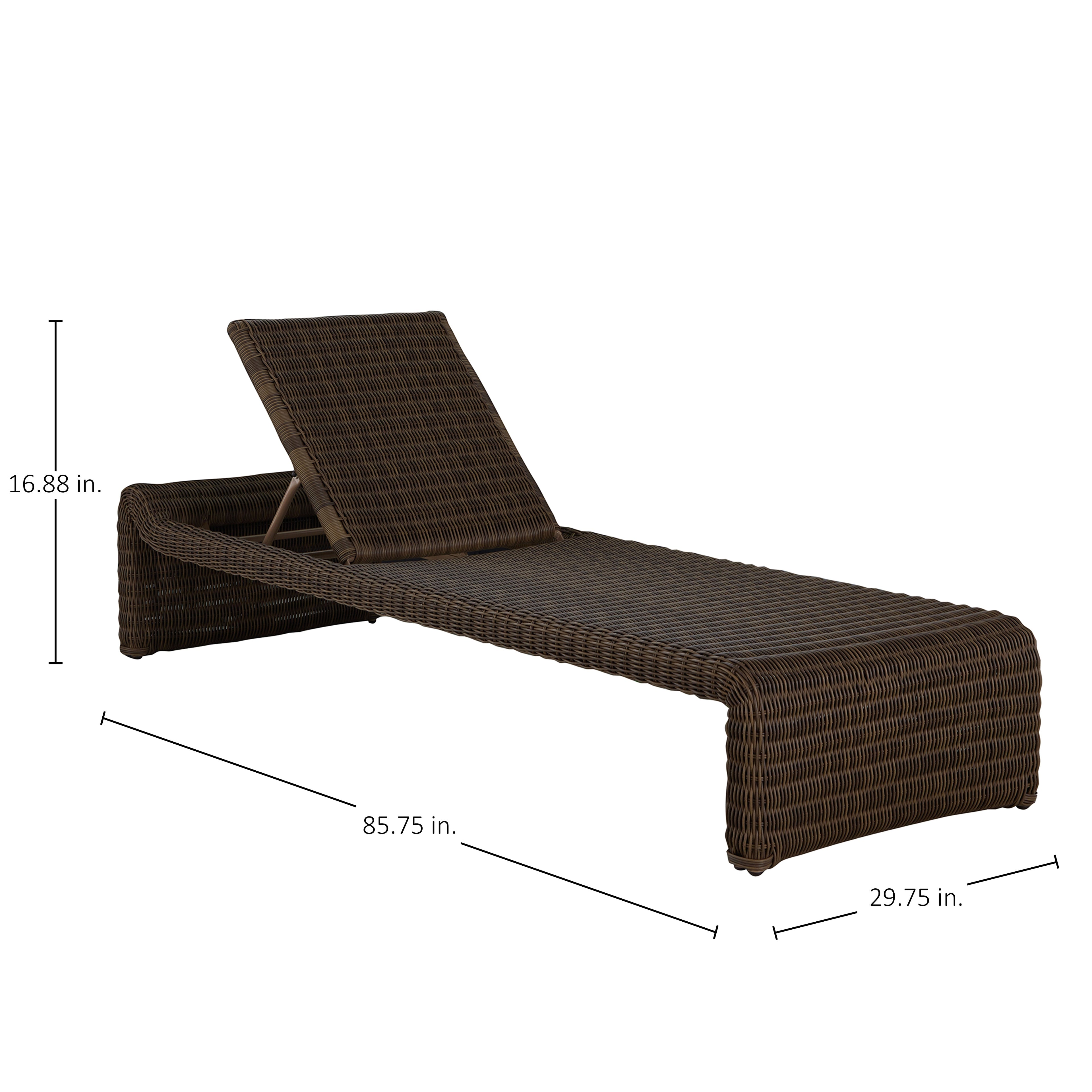 Como Resin Wicker Chaise
