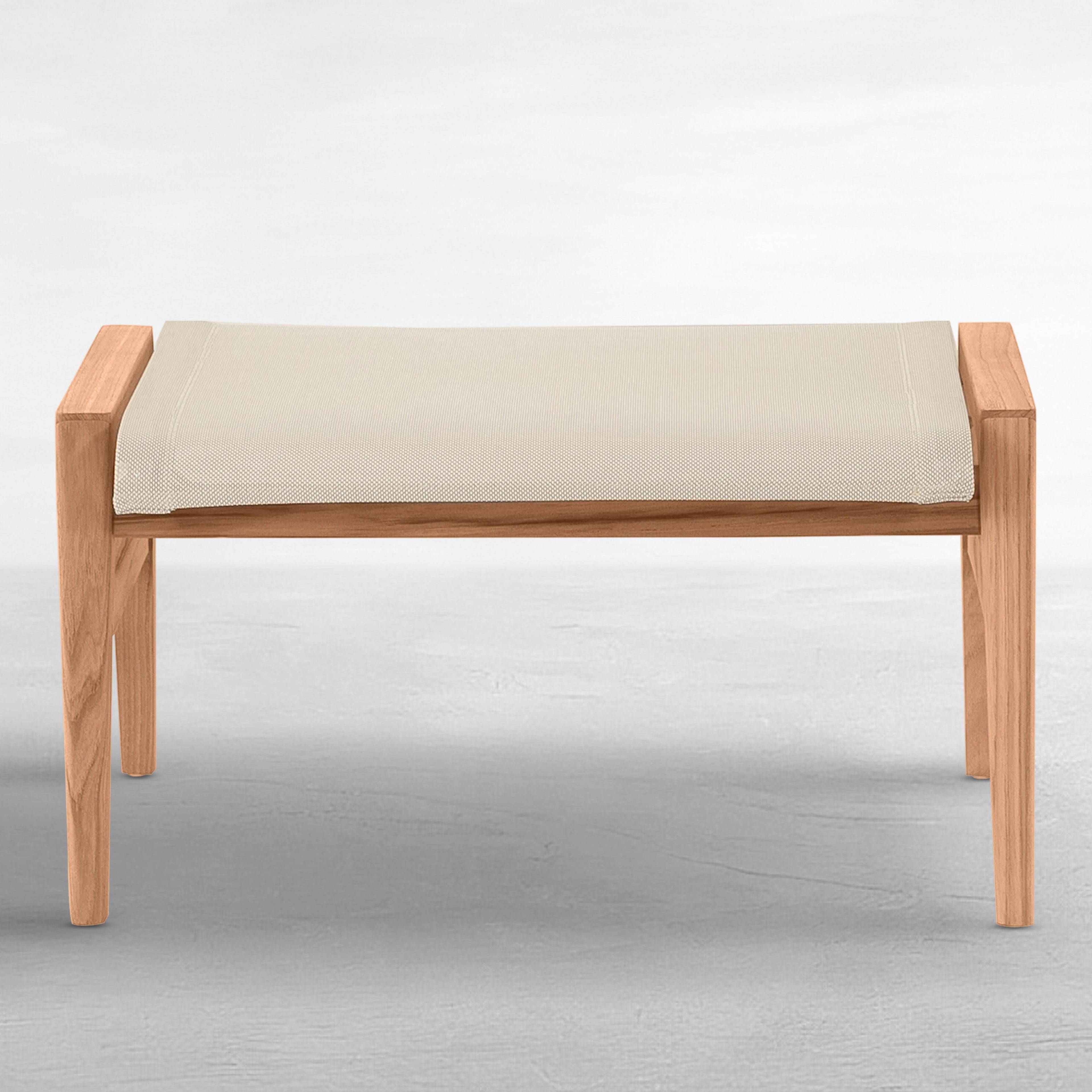 Coast Teak Outdoor Woven Ottoman