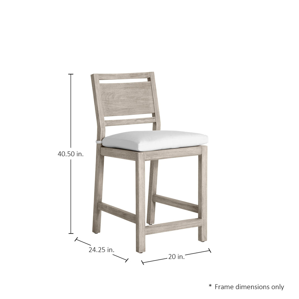 Avondale Teak Outdoor Counter Stool