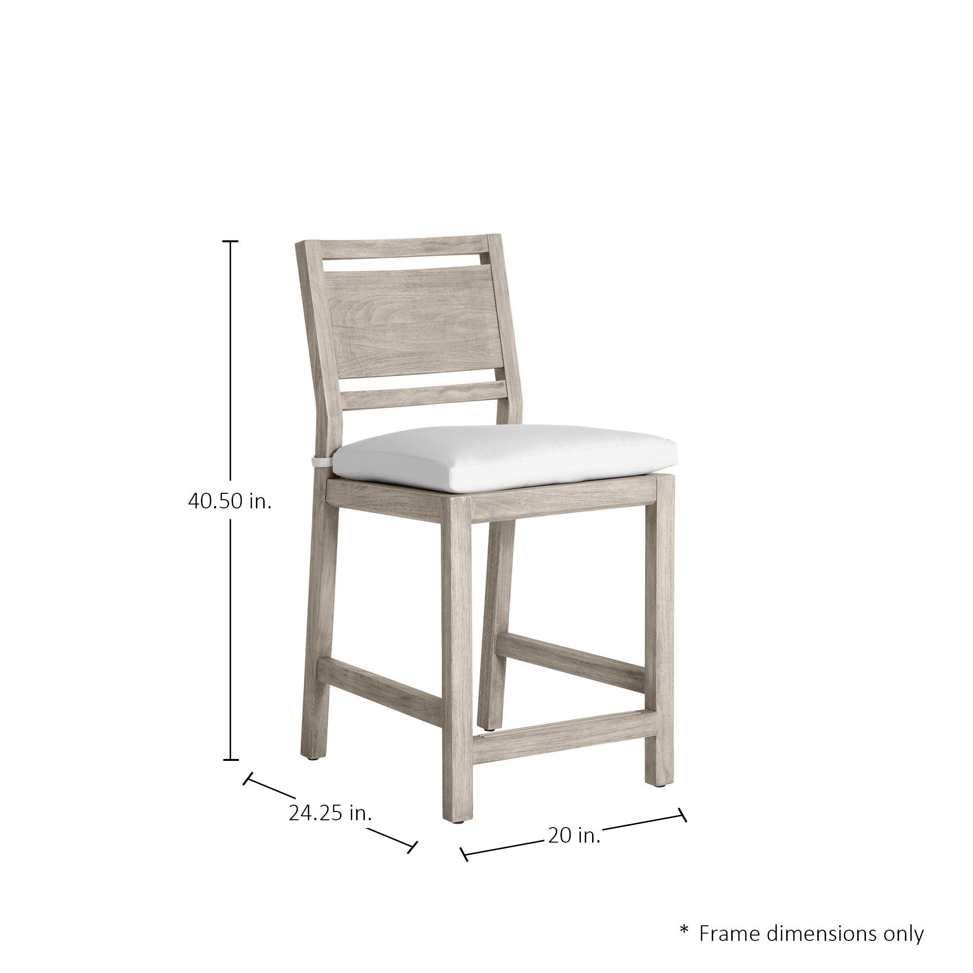 Avondale Teak Outdoor Counter Stool